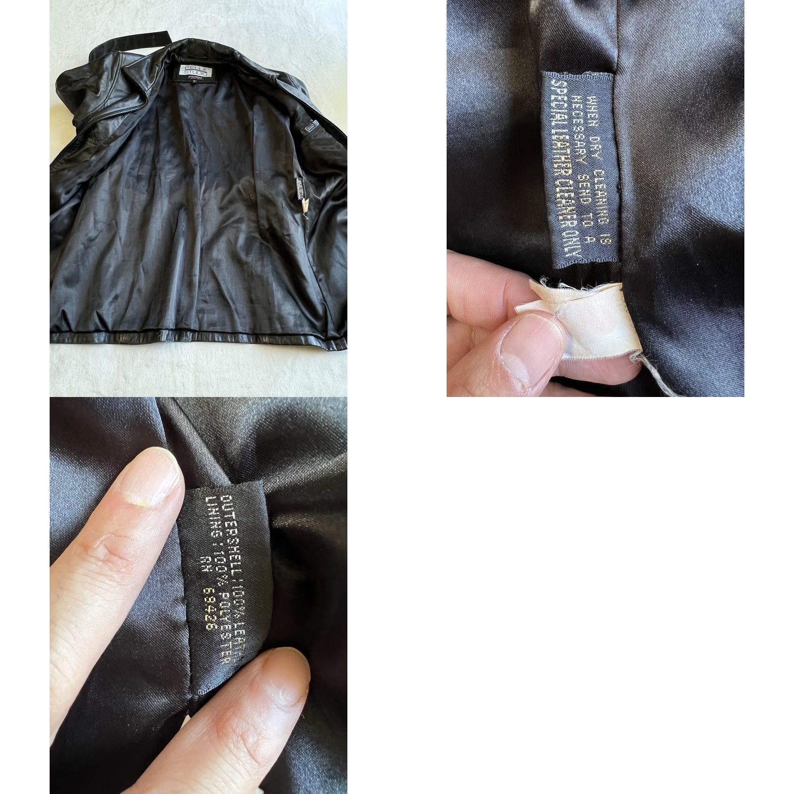 Vintage Pelle Studio Wilsons Leather Trench Coat Womens Large Black Belted Mid Length Size L / US 10 / IT 46 - 8 Thumbnail