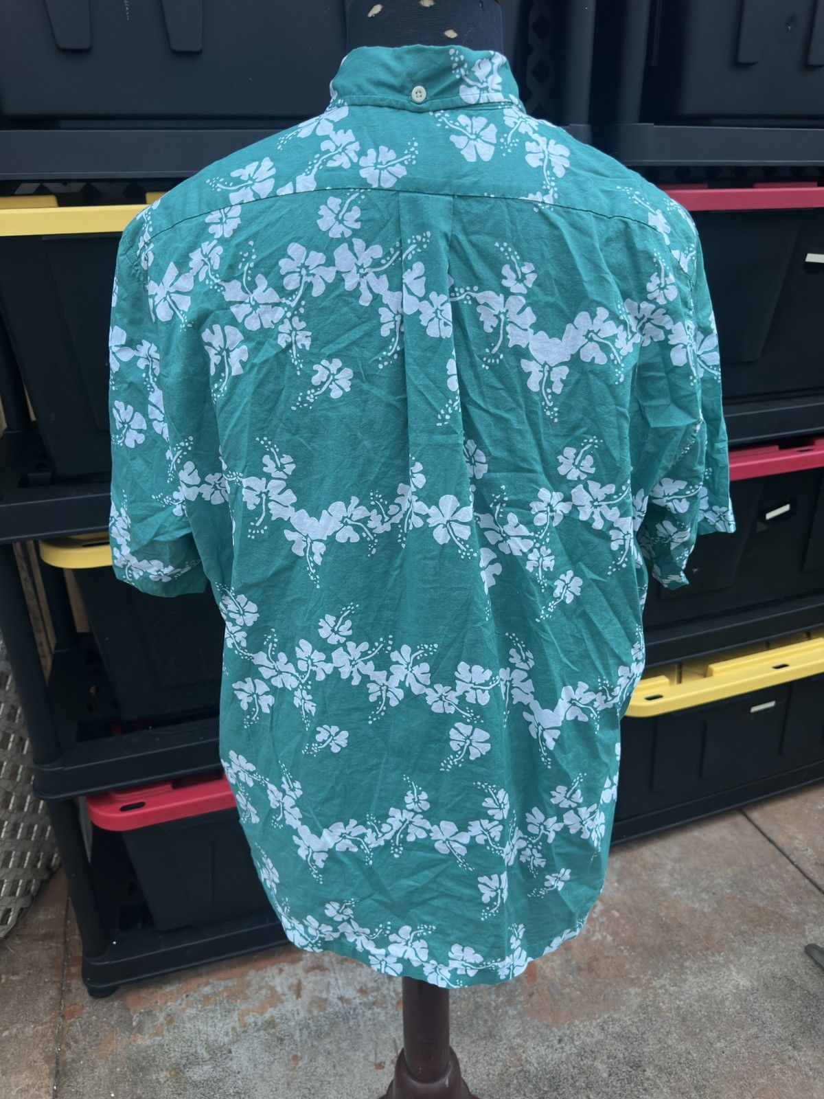 Reyn Spooner PreOwned Reyn Spooner Green Hawaiian Print Men's L Size US L / EU 52-54 / 3 - 2 Thumbnail
