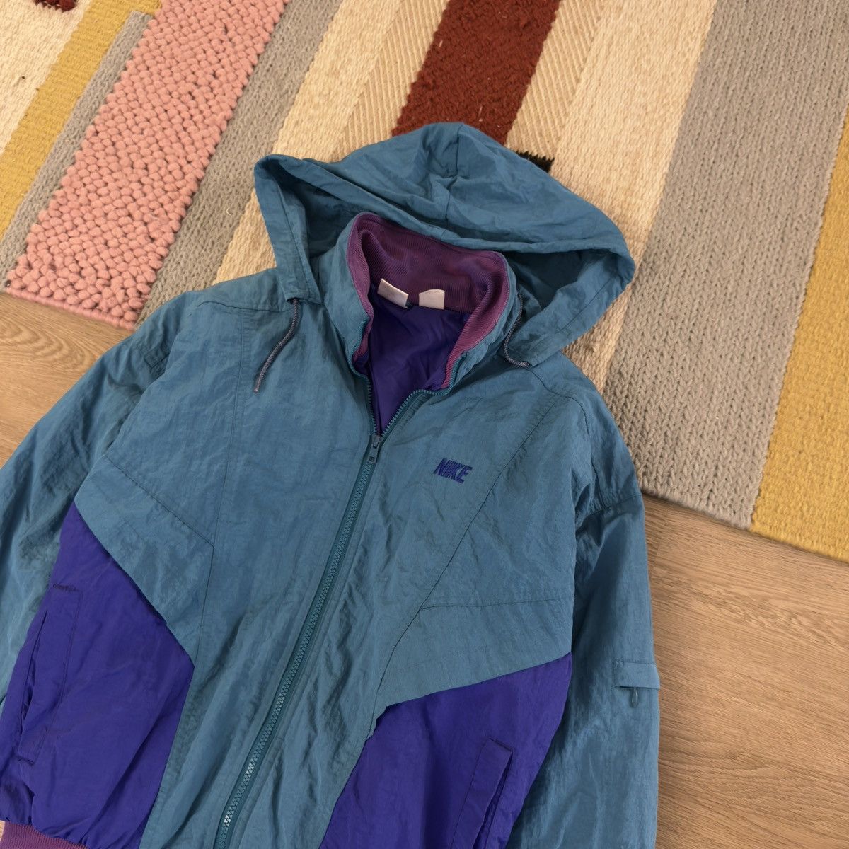 Nike Nike Vintage Zip Up Goose Down Puffer Jacket Aqua Berry Size US S / EU 44-46 / 1 - 3 Thumbnail