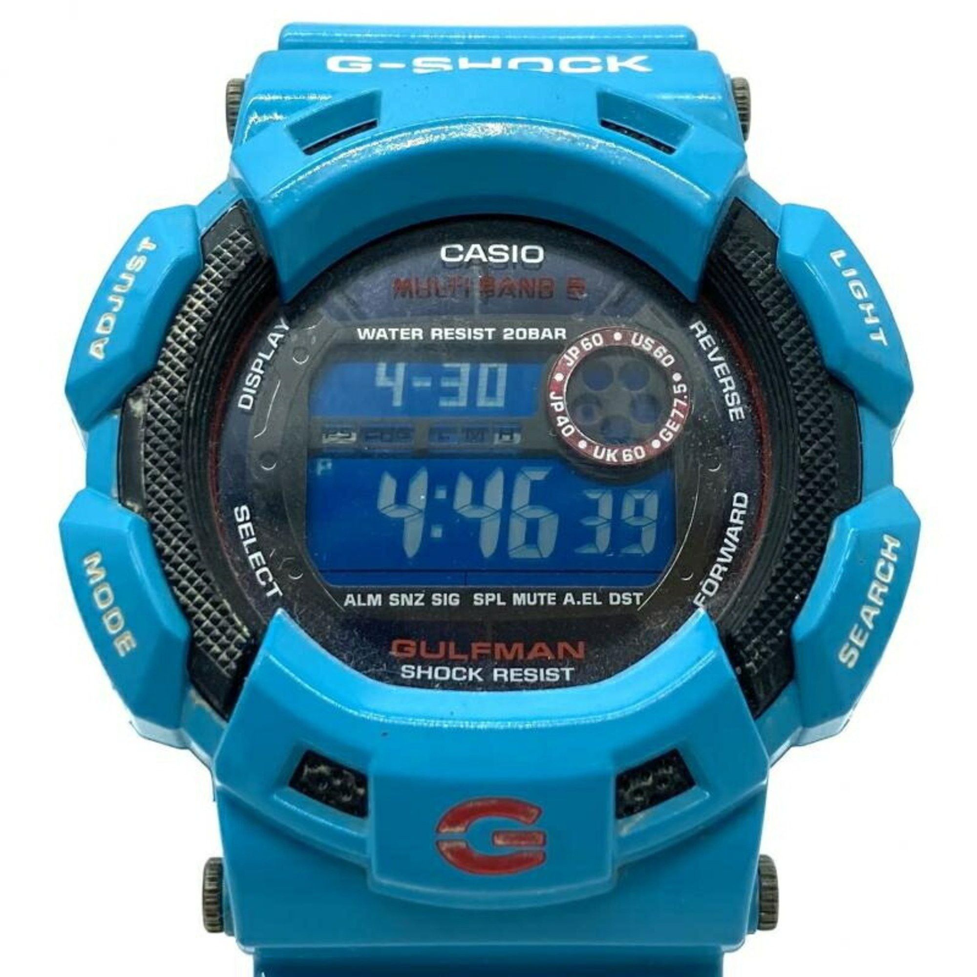 image of Casio G-Shock Watch Gulfman Gw-9100Bl-2Jf Casio G-Shock Gulfman Radio Solar Men In Earth Blue Light