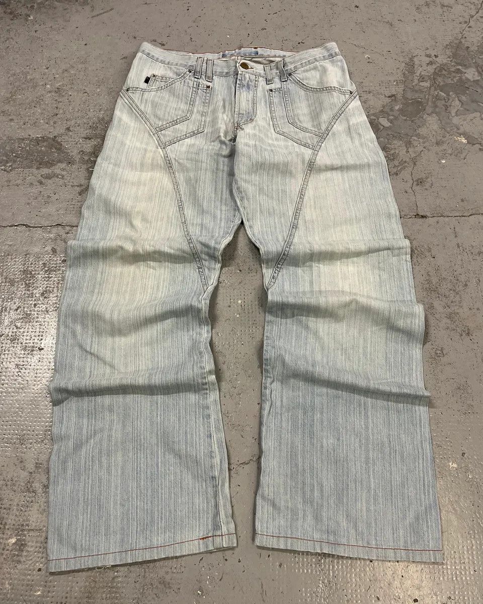Roberto Cavalli 2000s Cavalli Light Blue Stiched Denim Jeans Size US 32 / EU 48 - 4 Thumbnail