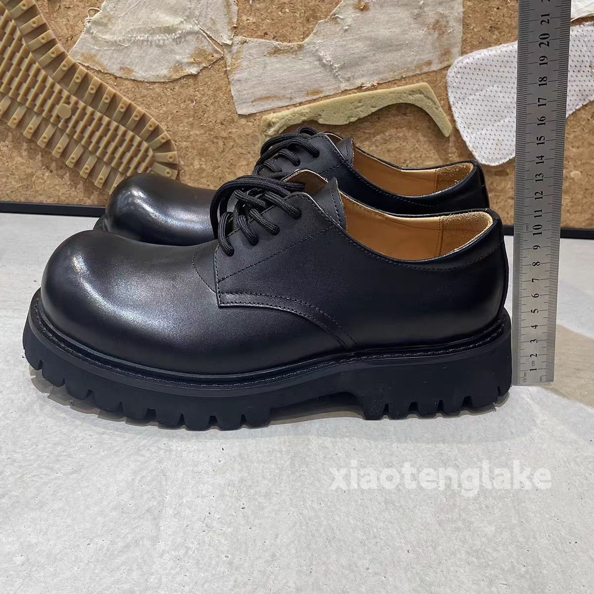 Vintage unisex derby outdoor thick sole punk grunge shoes boots Size US 5.5 / EU 38 - 1 Thumbnail