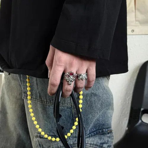 Other 917Exaggerated Alien Ring – Gemstone, Unisex Streetwear Size ONE SIZE - 7 Thumbnail