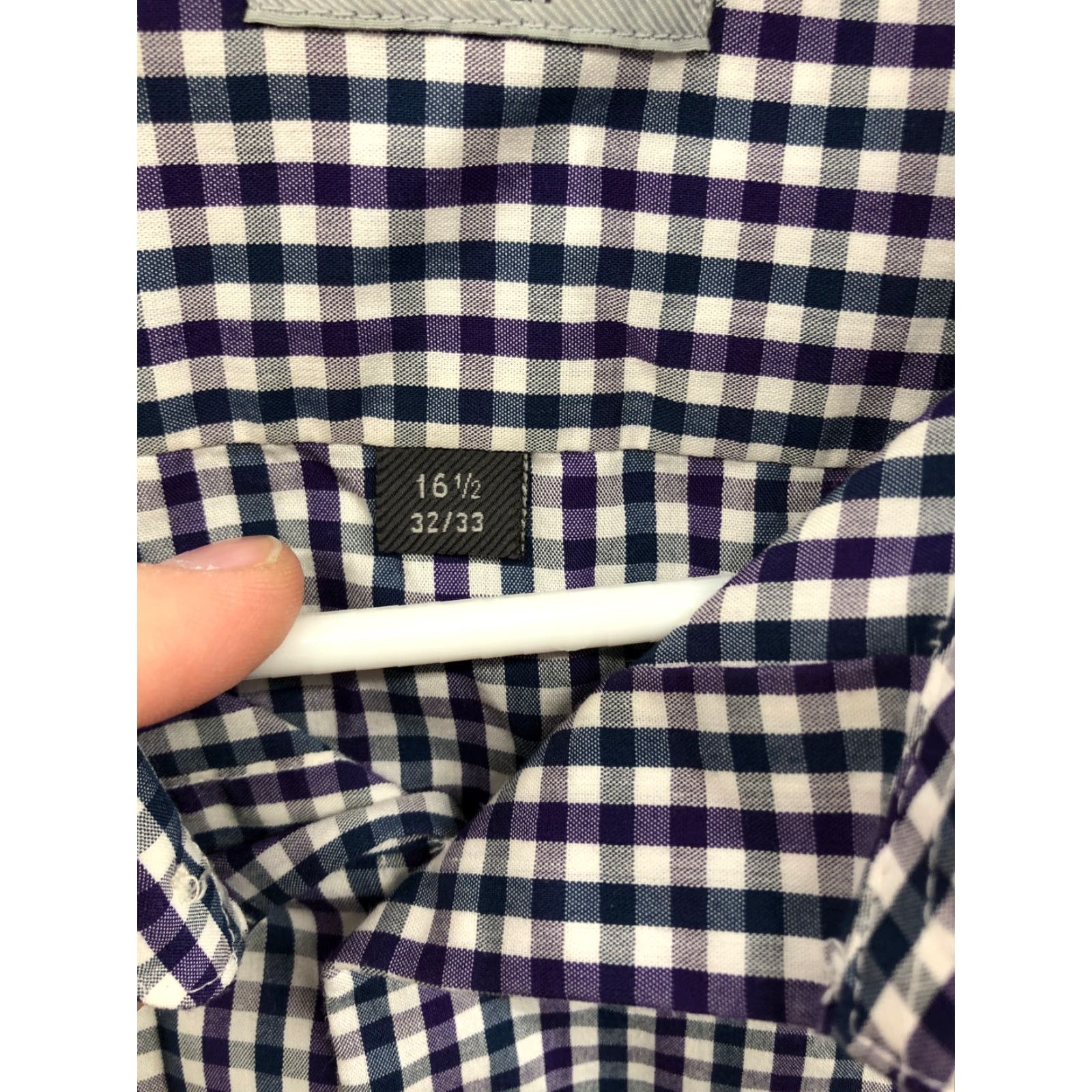 Vintage John Bartlett Shirt 16.5 32/33 Mens Blue Long Sleeve Spread Collar Plaid Shirt Size US XL / EU 56 / 4 - 7 Thumbnail