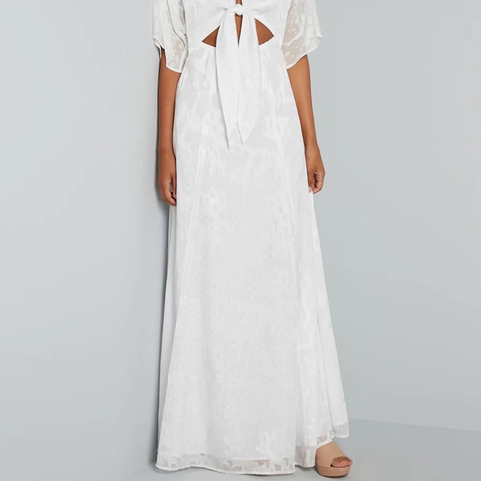 Hutch Hutch Love in the Abstract Maxi Dress White 10 Size L / US 10 / IT 46 - 4 Thumbnail