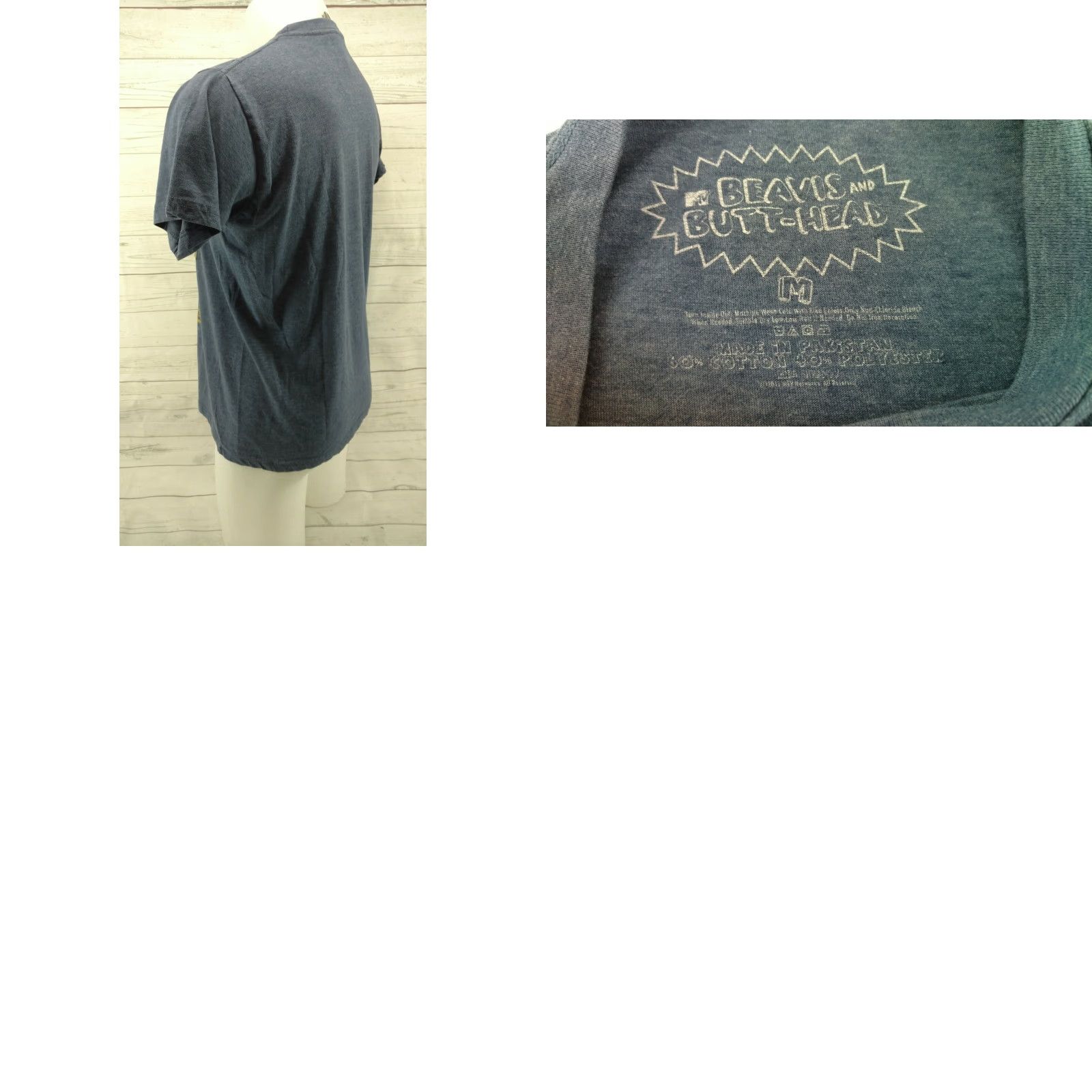 Greats MTV Beavis and Butt-Head I Am The Great CORNHOLIO T-Shirt Medium Blue Mens Shirt Regular Fit Size US M / EU 48-50 / 2 - 8 Thumbnail