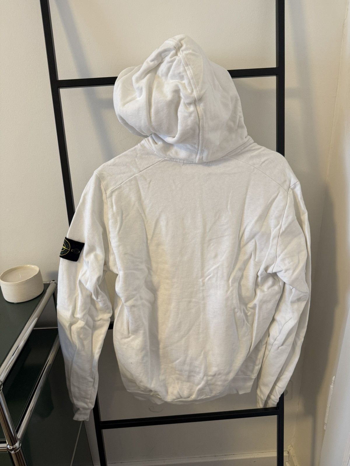 Stone Island Stone Island White Hoodie with Compass Patch Size US M / EU 48-50 / 2 - 2 Thumbnail
