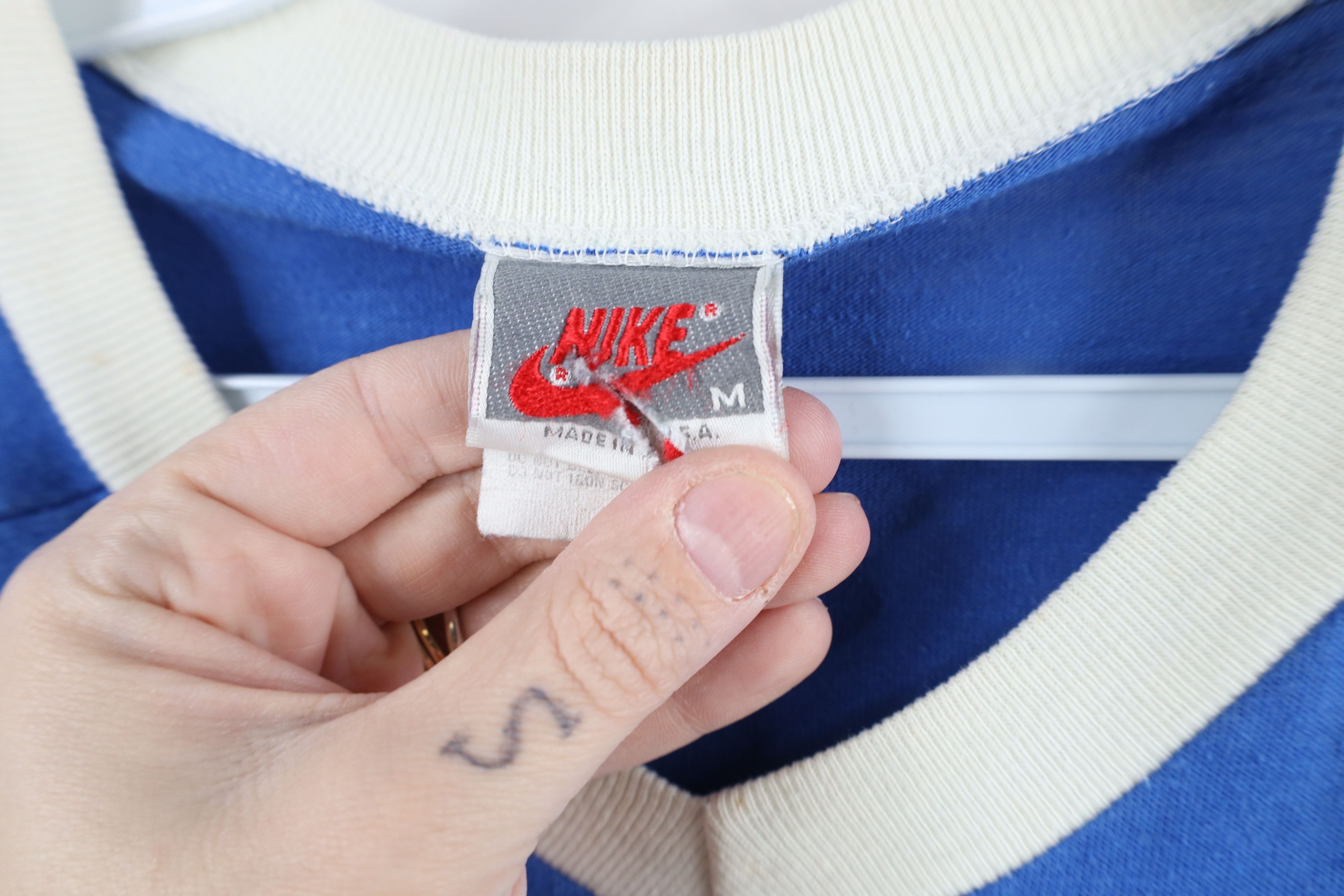Nike × Vintage Vintage 80s 90s Nike 3/4 Sleeve Baseball Raglan T-Shirt USA Size US M / EU 48-50 / 2 - 10 Thumbnail