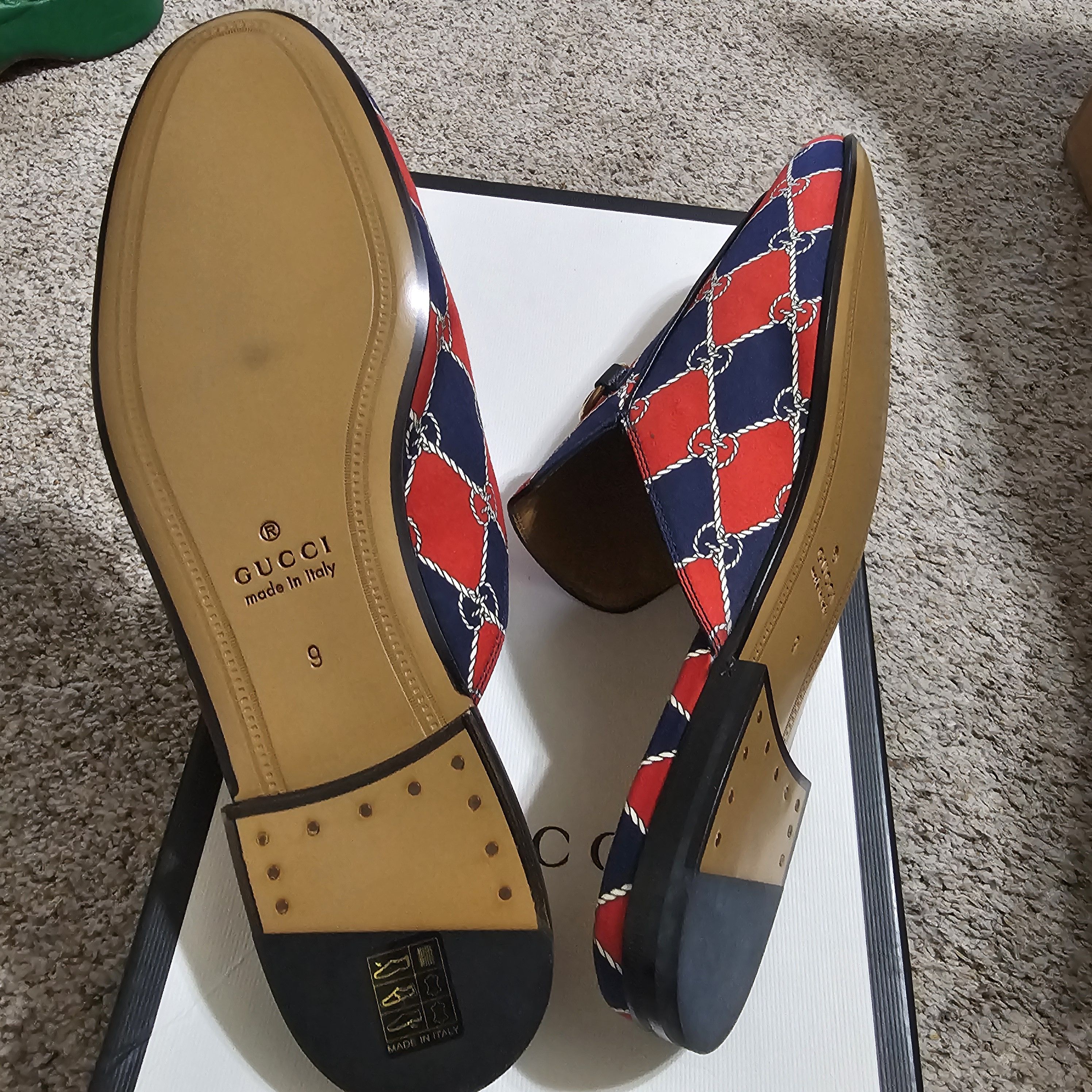 Gucci Gucci Red and Blue Patterned Loafers Size 44 Men's Size US 9 / EU 42 - 6 Thumbnail