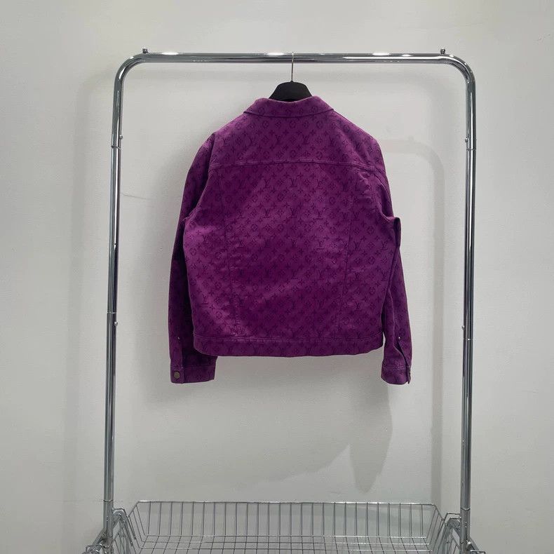 Louis Vuitton Louis Vuitton Purple denim full print jacket 2501-Nextarrow Size US L / EU 52-54 / 3 - 2 Thumbnail