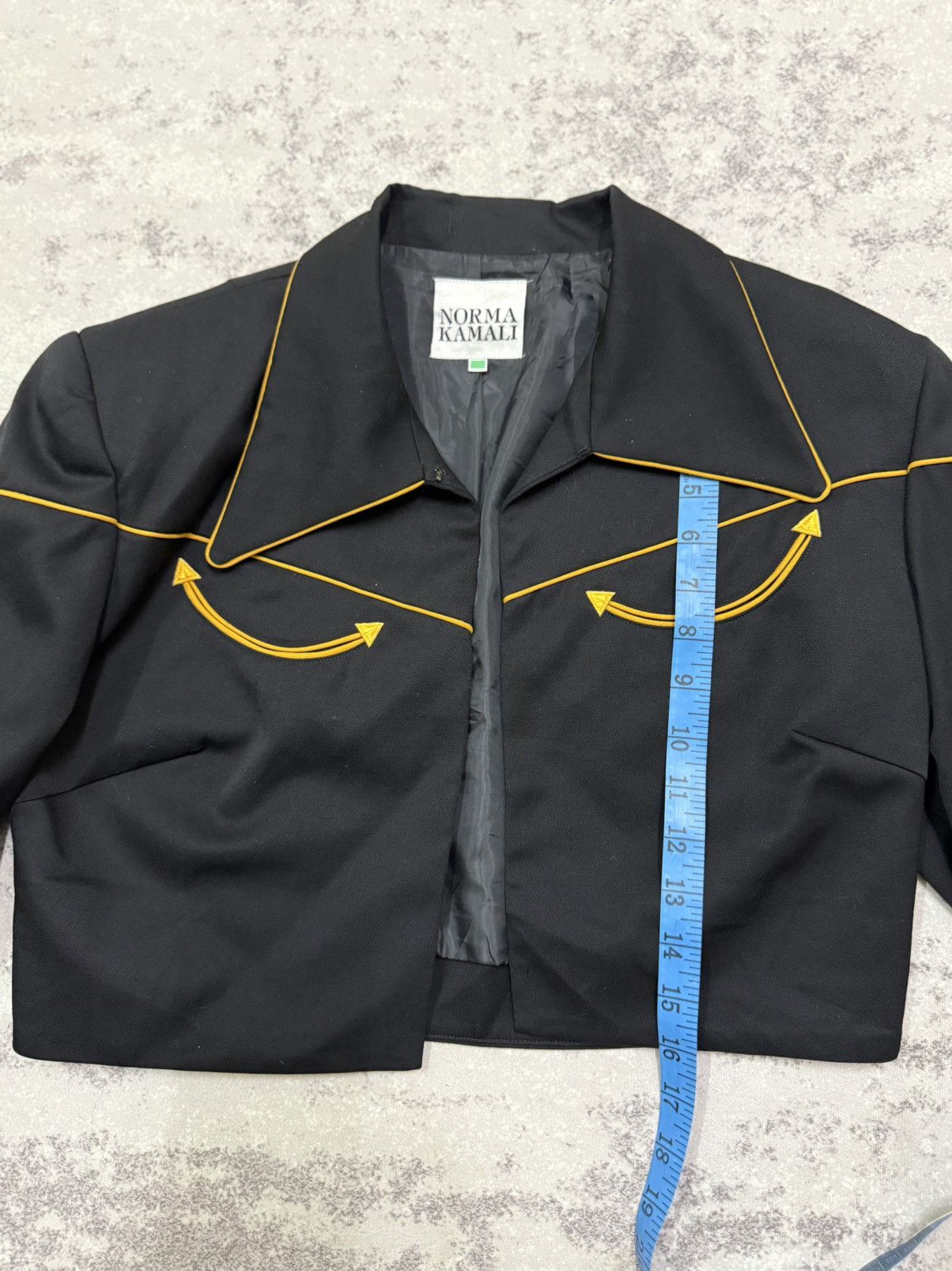 Norma Kamali Norma Kamali cropped western jacket with yellow piping Size S / US 4 / IT 40 - 16 Thumbnail