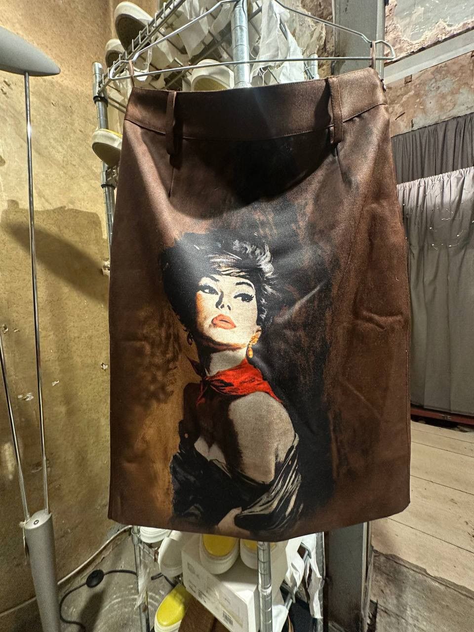 Prada Prada Brown Mikado Girl Poster Skirt IT 44 Size 30" / US 8 / IT 44 - 3 Thumbnail