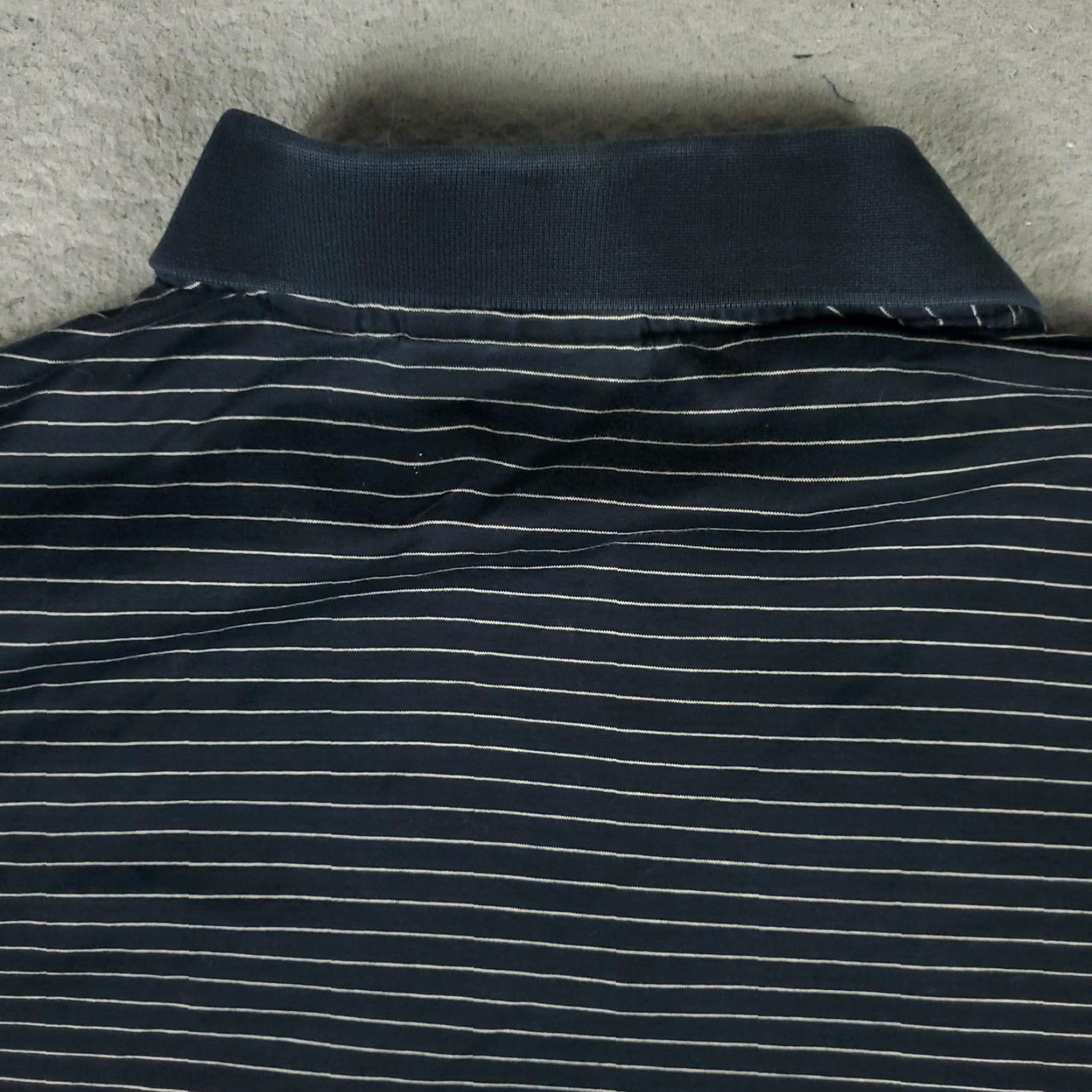Vintage Masters Polo Shirt Mens Large Blue Stripe Golf Short Sleeve W/Logo, Casual, Knit Cotton, Spring/Summer Size US L / EU 52-54 / 3 - 4 Thumbnail