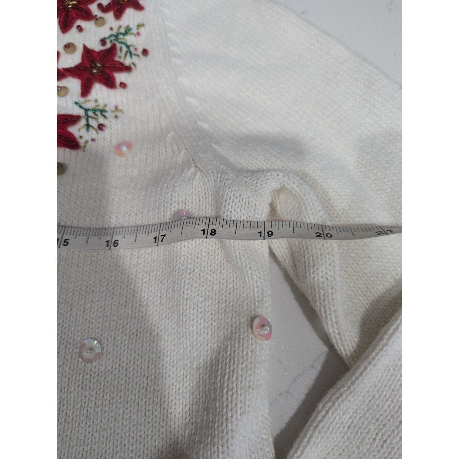 Other Hampshire Studio Ladies Christmas Sweater Size Petite Medium Size M / US 6-8 / IT 42-44 - 3 Thumbnail