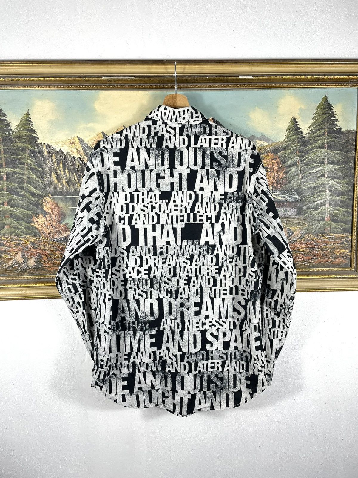 Moschino × Vintage Black White Monogram Vintsge Retro 00s Shirt Moschino Size US M / EU 48-50 / 2 - 7 Thumbnail