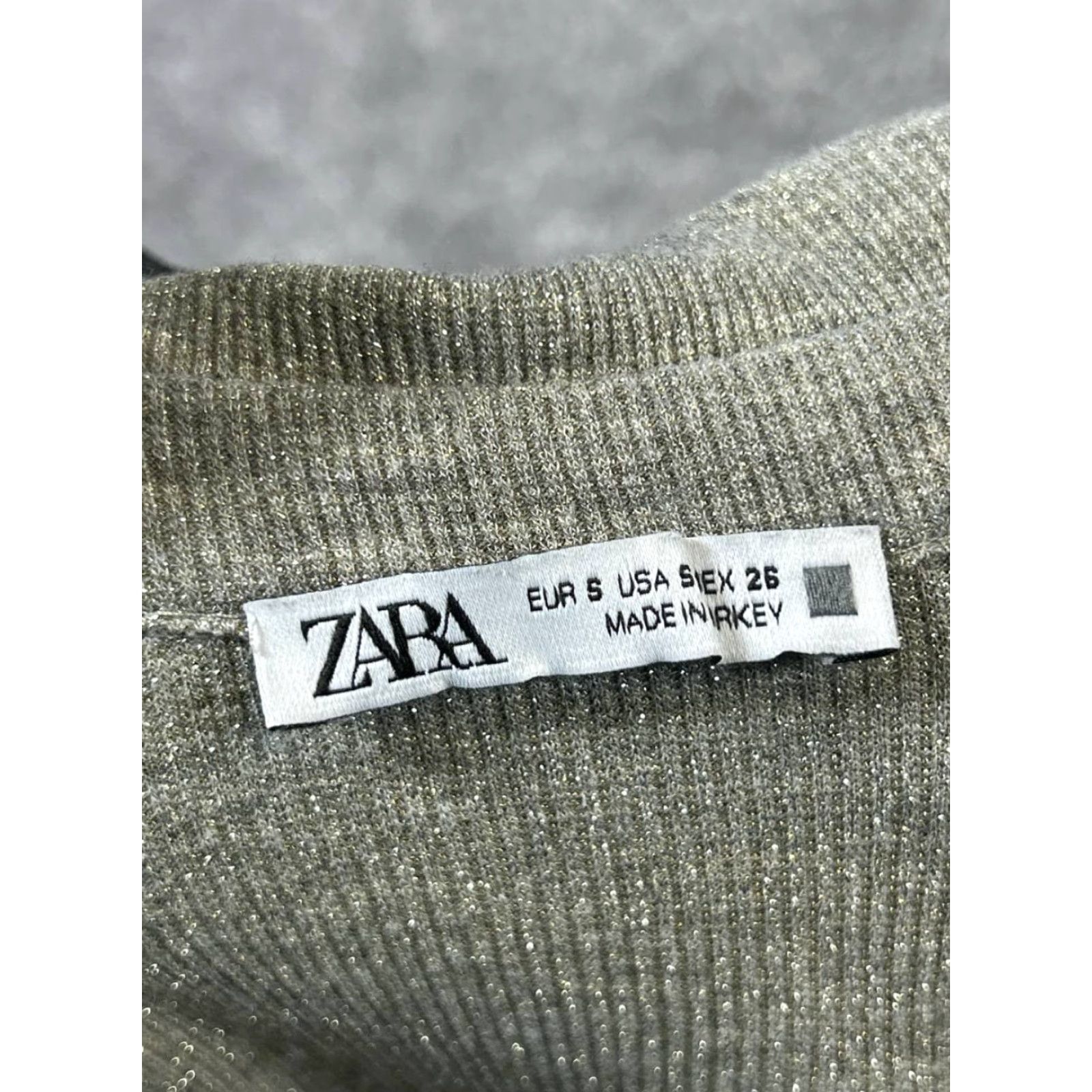 Zara Zara Polo Shirt Mens S Silver Knit Short Sleeve Button Collared Golf Casual Knit Polo Shirt Mens Small Silver Size US S / EU 44-46 / 1 - 3 Thumbnail