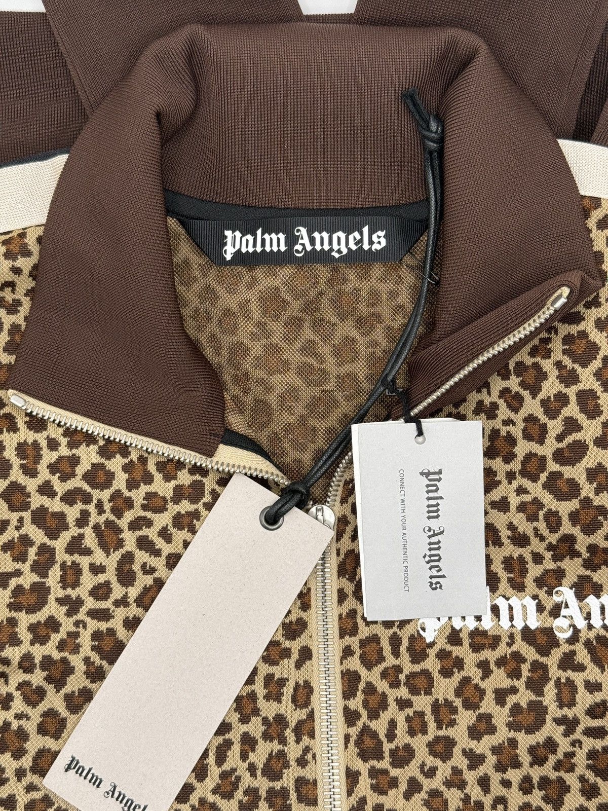 Palm Angels Palm Angels High Neck Leopard Jacquard Jacket Size US S / EU 44-46 / 1 - 3 Thumbnail