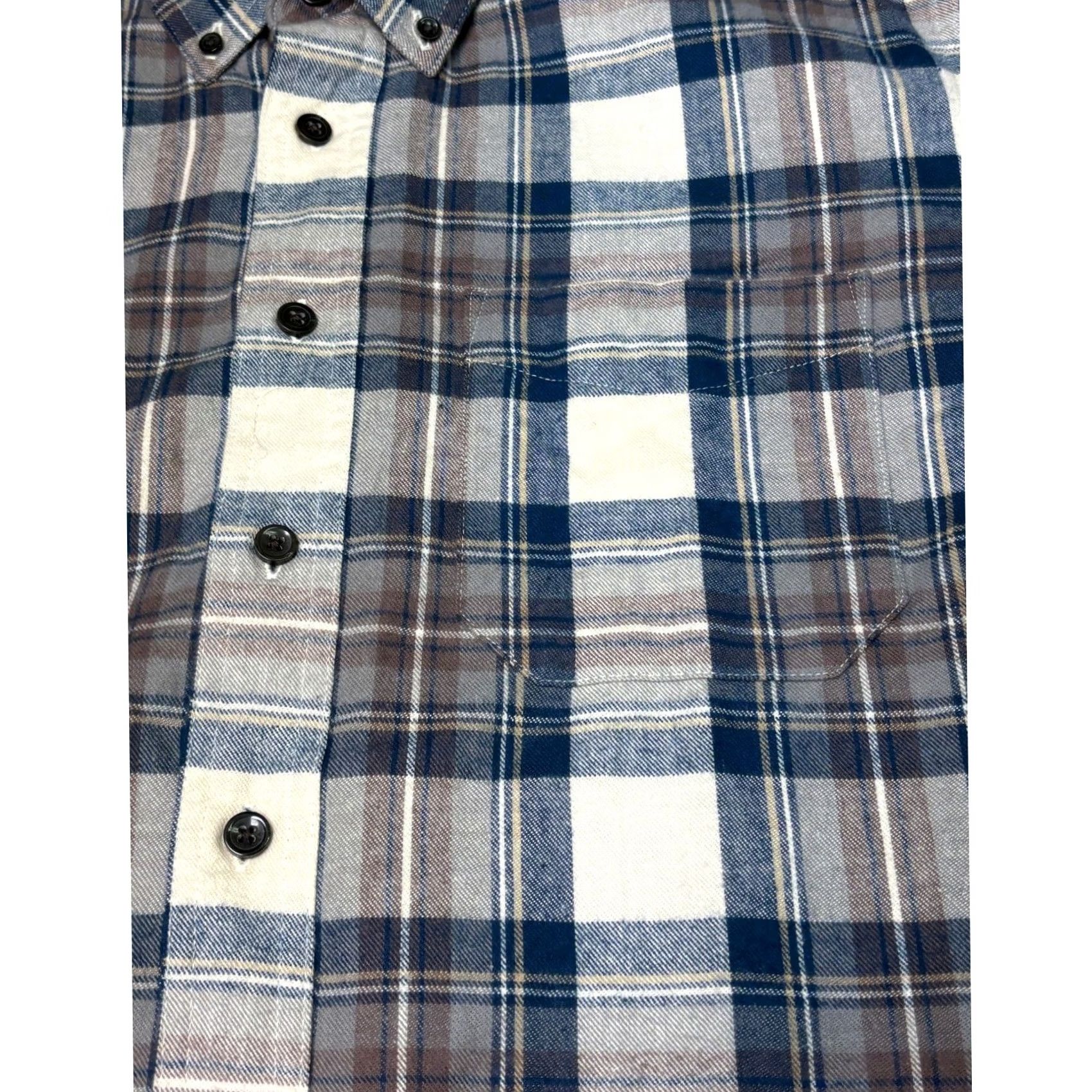 Vintage LL Bean Traditional Fit Flannel Shirt Mens Large Tall Blue Plaid Cotton 228056 Size US L / EU 52-54 / 3 - 2 Thumbnail