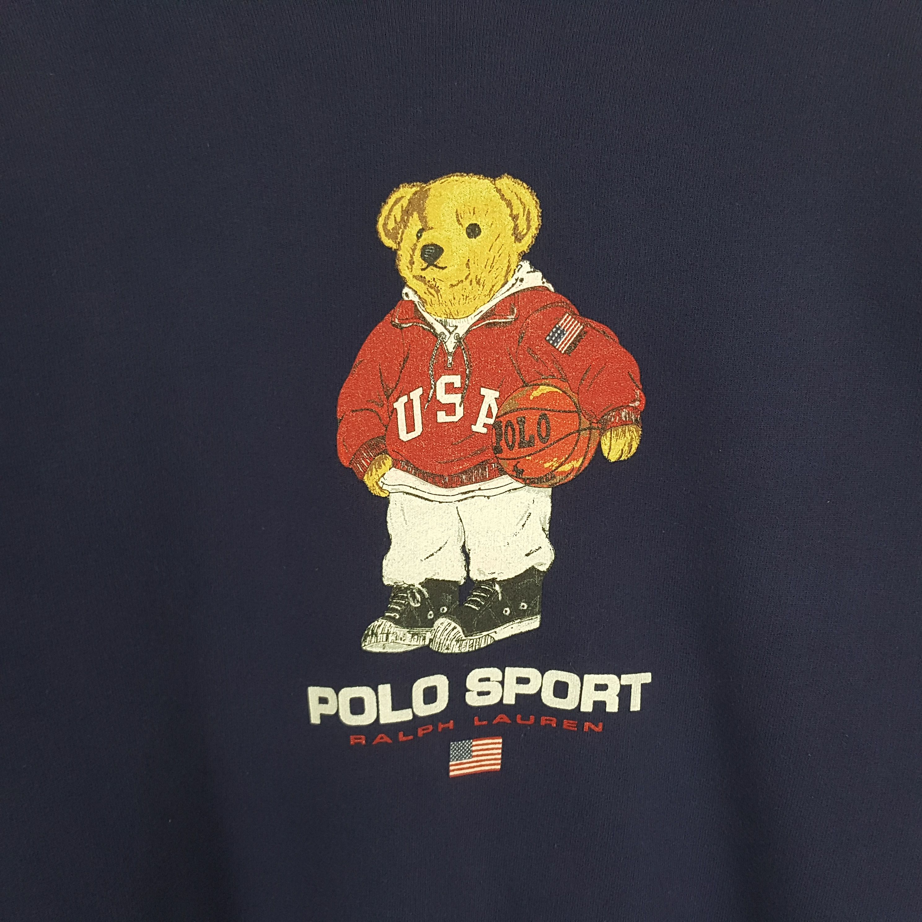Polo Ralph Lauren × Vintage Vintage Polo Bear by Ralph Lauren American Brand Sweatshirt Size US M / EU 48-50 / 2 - 2 Thumbnail