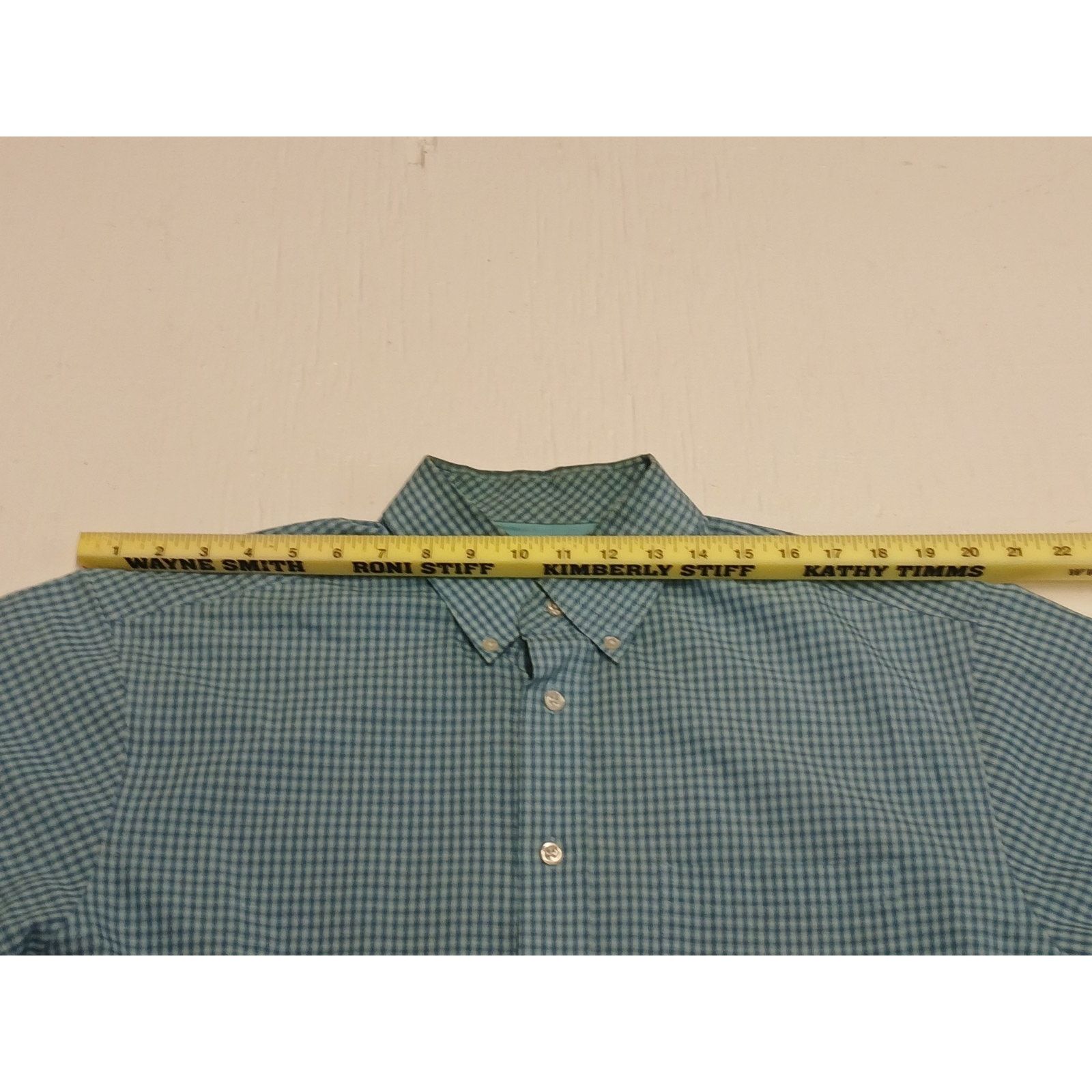 Roundtree & Yorke Roundtree & Yorke Classics Blue Plaid Dress Casual Shirt Size US L / EU 52-54 / 3 - 5 Thumbnail