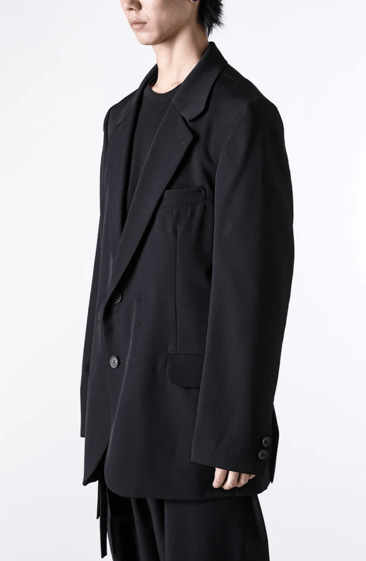 Yohji Yamamoto Yohji Yamamoto Pour Homme 19AW - W/Gabardine Belted Jacket Size US L / EU 52-54 / 3 - 4 Thumbnail