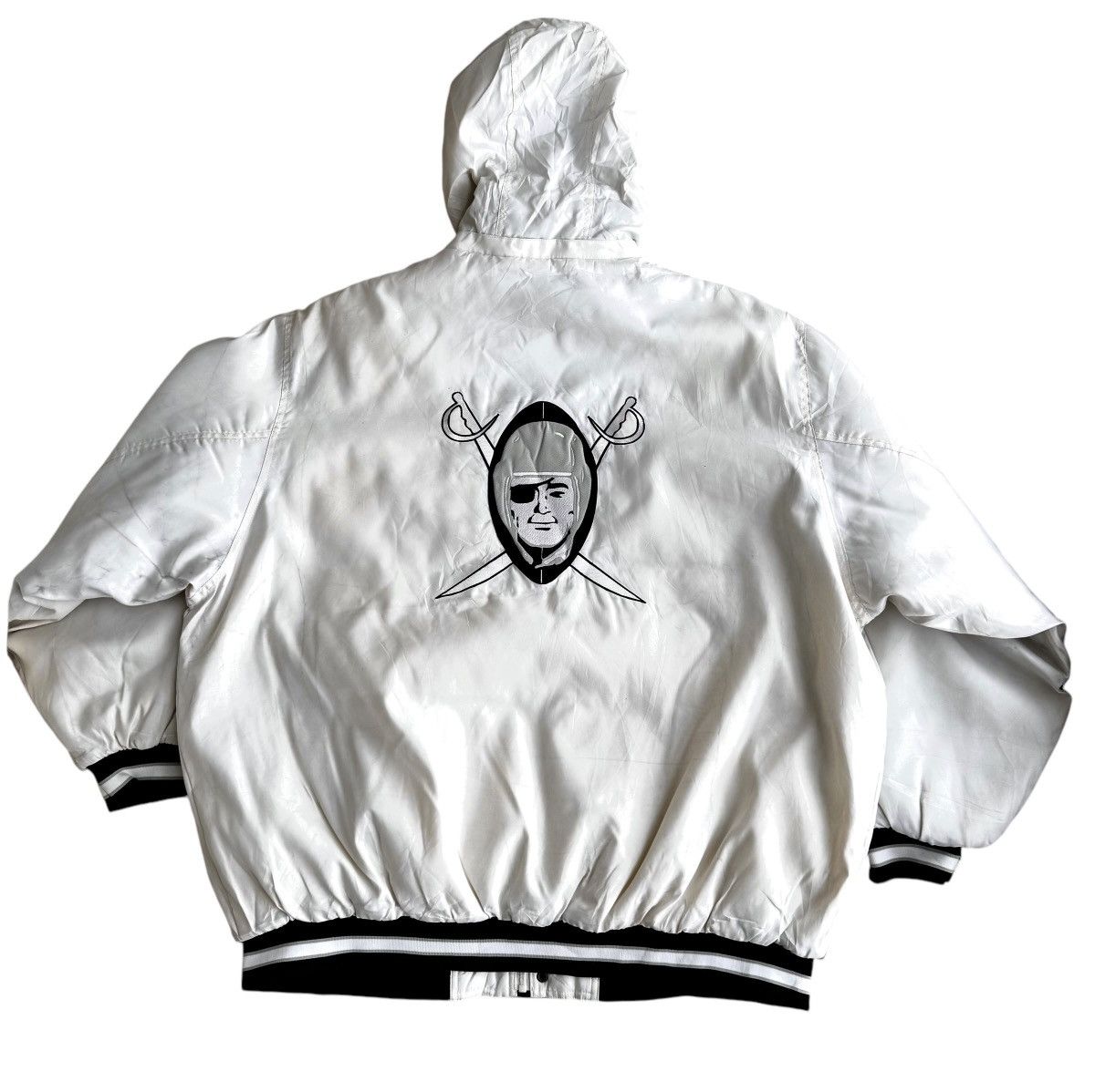 NFL Vintage Oakland Raider Bomber with Hoodie Jacket 2XL Size US XXL / EU 58 / 5 - 11 Thumbnail