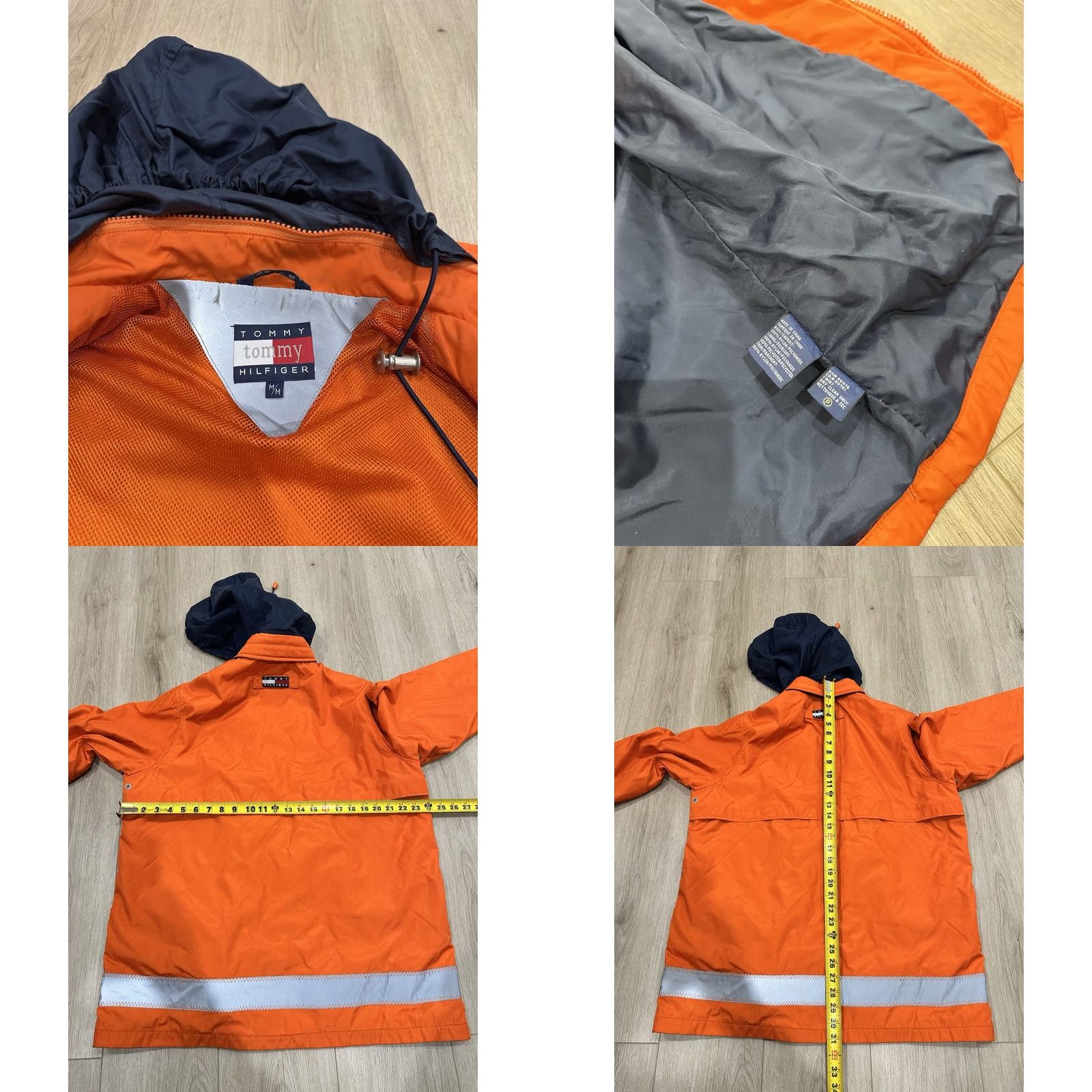Tommy Hilfiger VINTAGE Tommy Hilfiger Men’s Orange Fireman Windbreaker Rain Jacket Sz Medium Jacket Mens Orange 90s Size US M / EU 48-50 / 2 - 9 Thumbnail