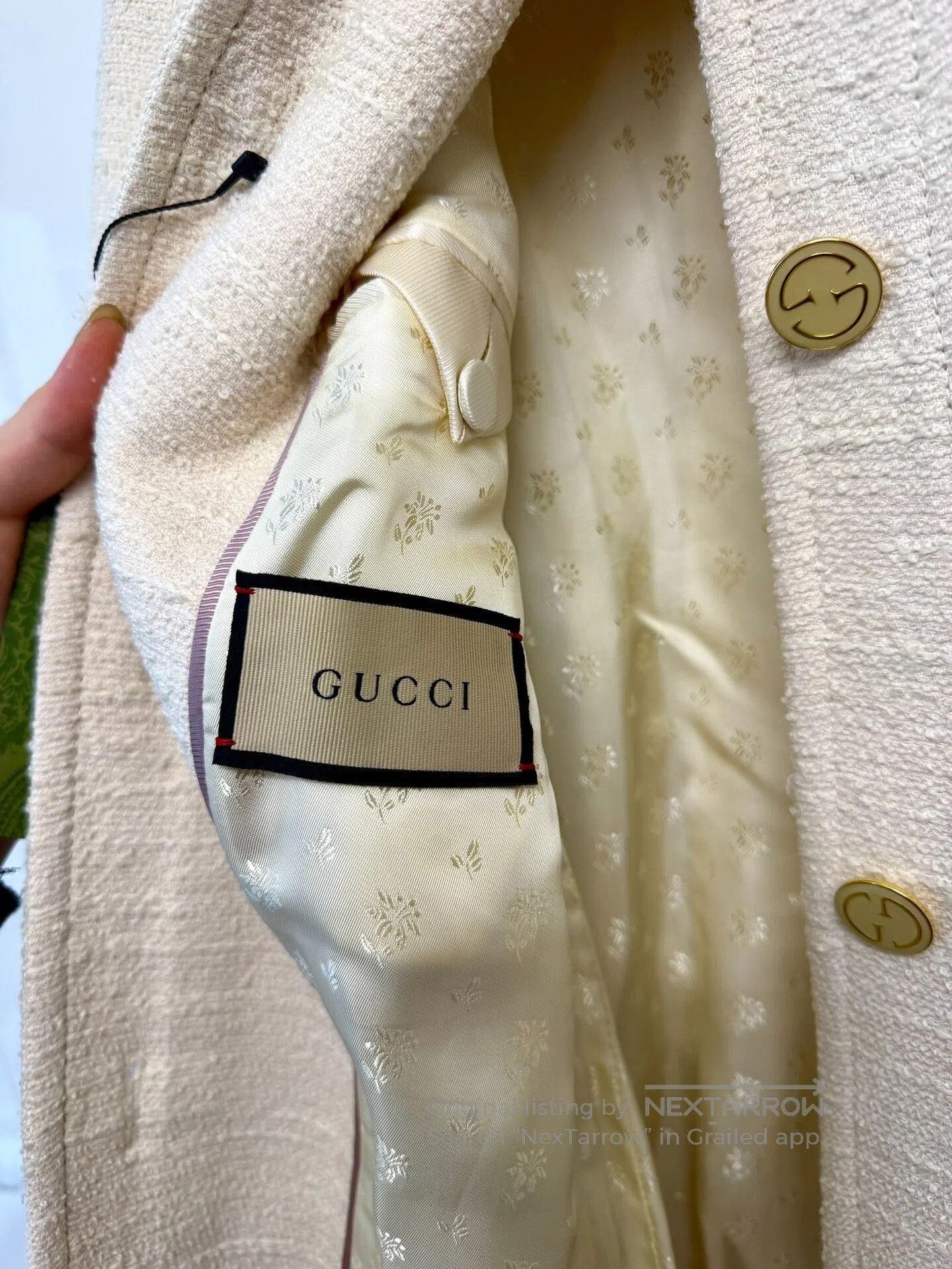 Gucci gucci white coat with gold accents. Size M / US 6-8 / IT 42-44 - 4 Thumbnail
