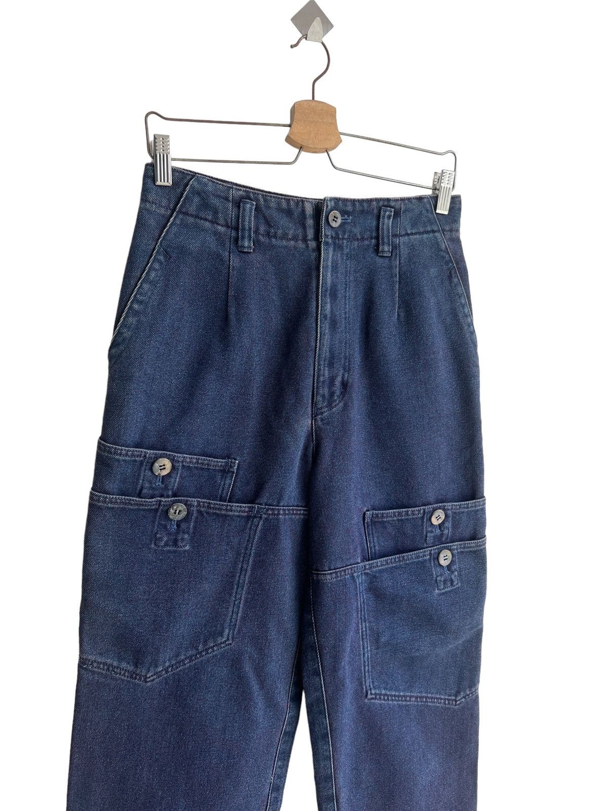 Final Home FW02 Hai Sporting Gear Indigo Parachute Pocket Baggy Denim Size US 30 / EU 46 - 5 Thumbnail