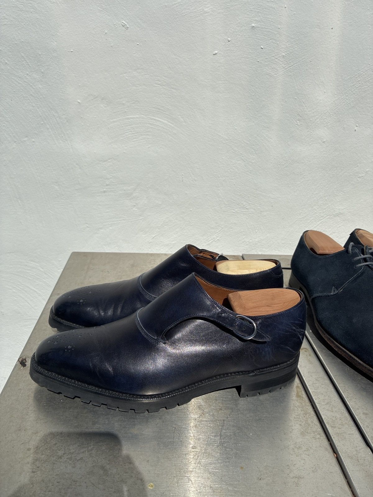 J.FitzPatrick J. Fitzpatrick Martel Blue Calf Monkstrap UK6.5E/US7.5 Size US 7.5 / EU 40-41 - 2 Thumbnail