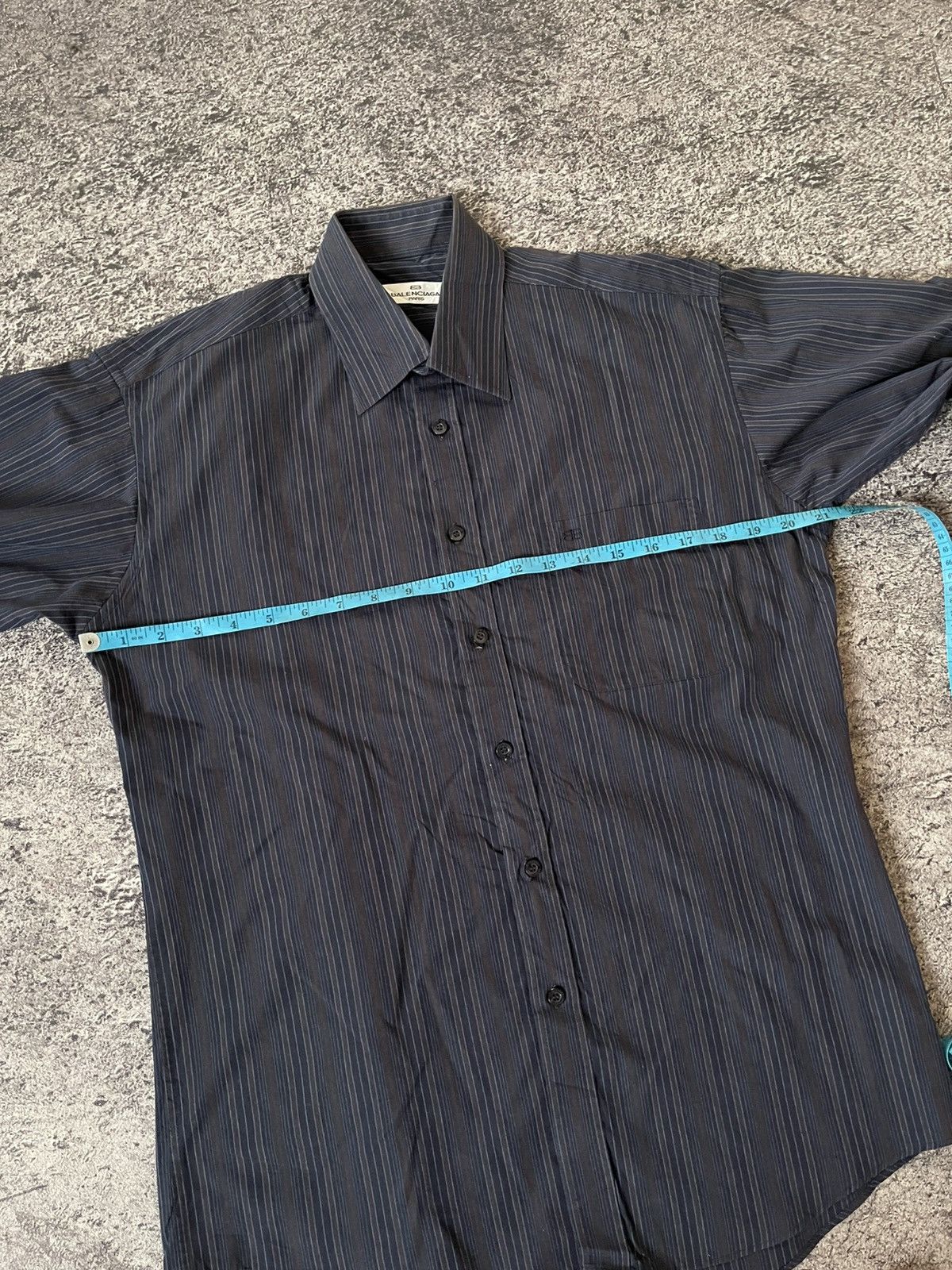 Balenciaga Vintage Balenciaga Striped Long shirt Size US L / EU 52-54 / 3 - 10 Thumbnail