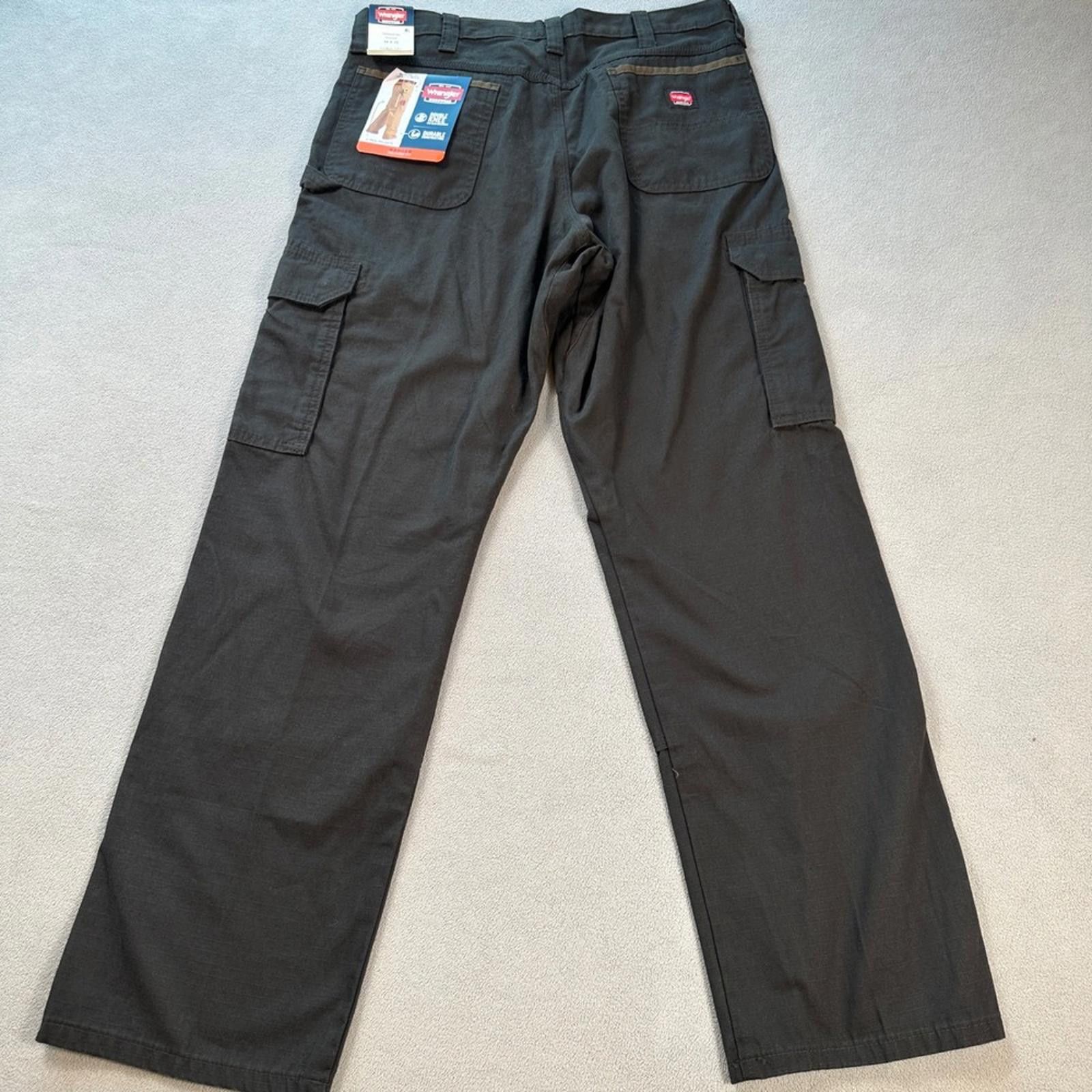 Wrangler Wrangler Workwear Cargo Pants Mens 34x32 Black Ranger Size US 34 / EU 50 - 2 Thumbnail