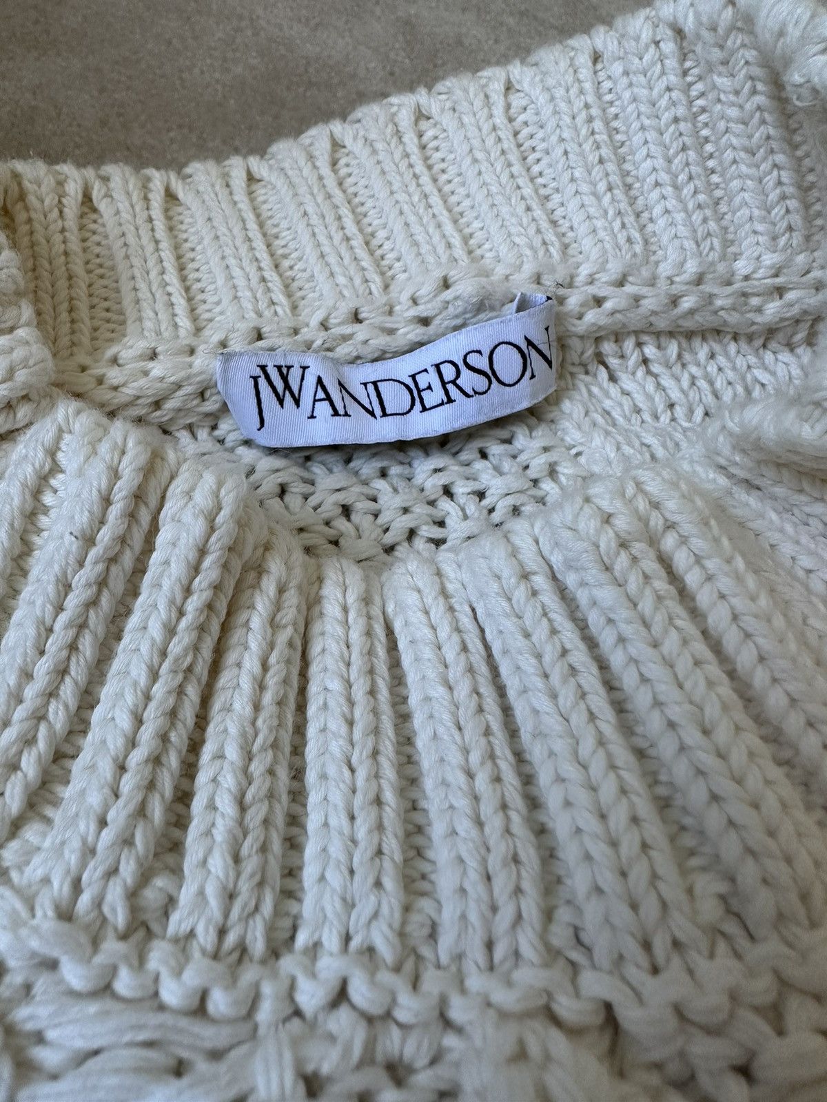 Designer × JW Anderson SS20 JW Anderson Cotton Patch Work Knitted Sweater Heavy Size US L / EU 52-54 / 3 - 3 Thumbnail