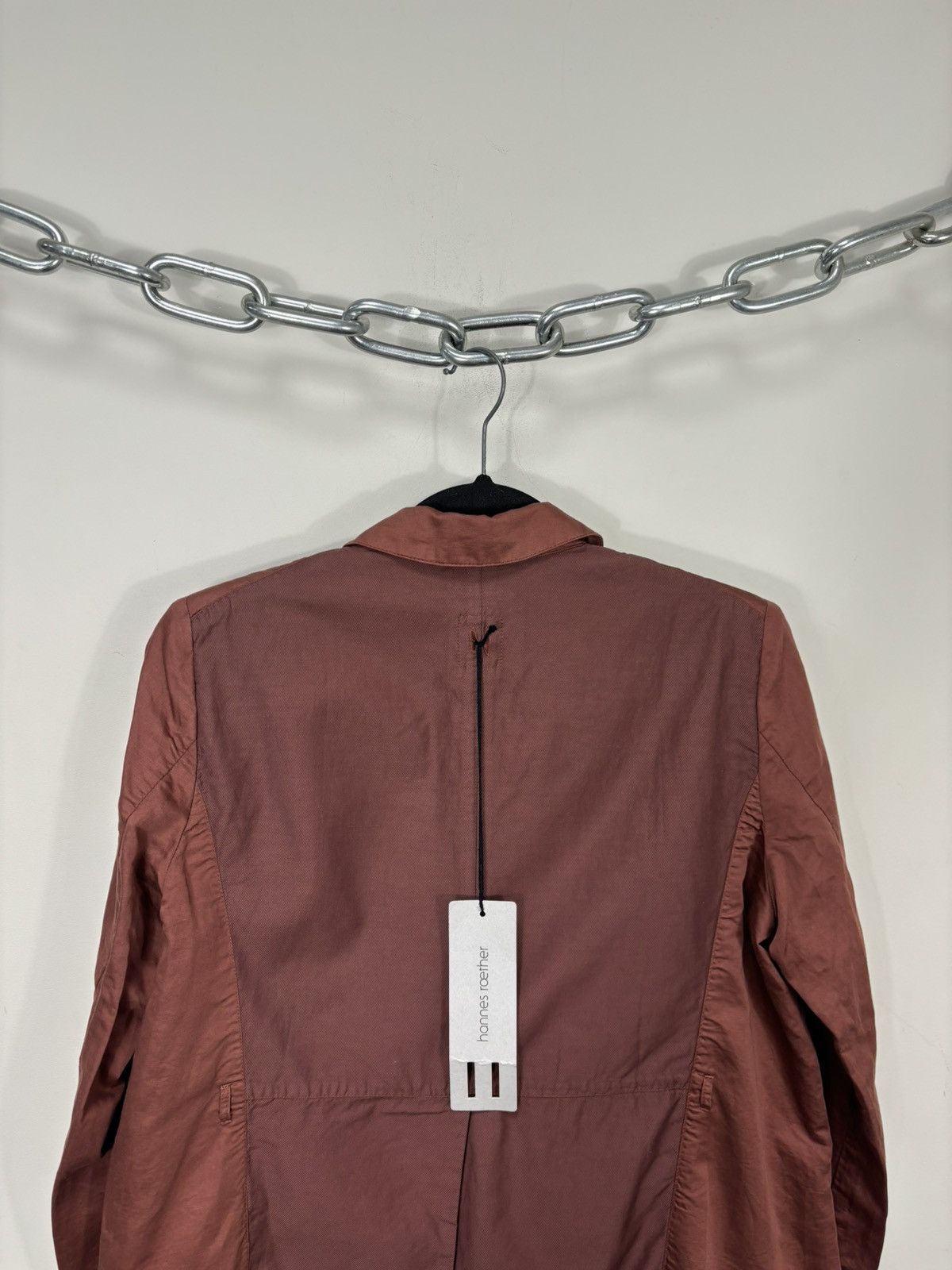 hannes roether Hannes Roether NEW Rust Cotton Linen Luxury Blazer Jacket Size M / US 6-8 / IT 42-44 - 18 Thumbnail