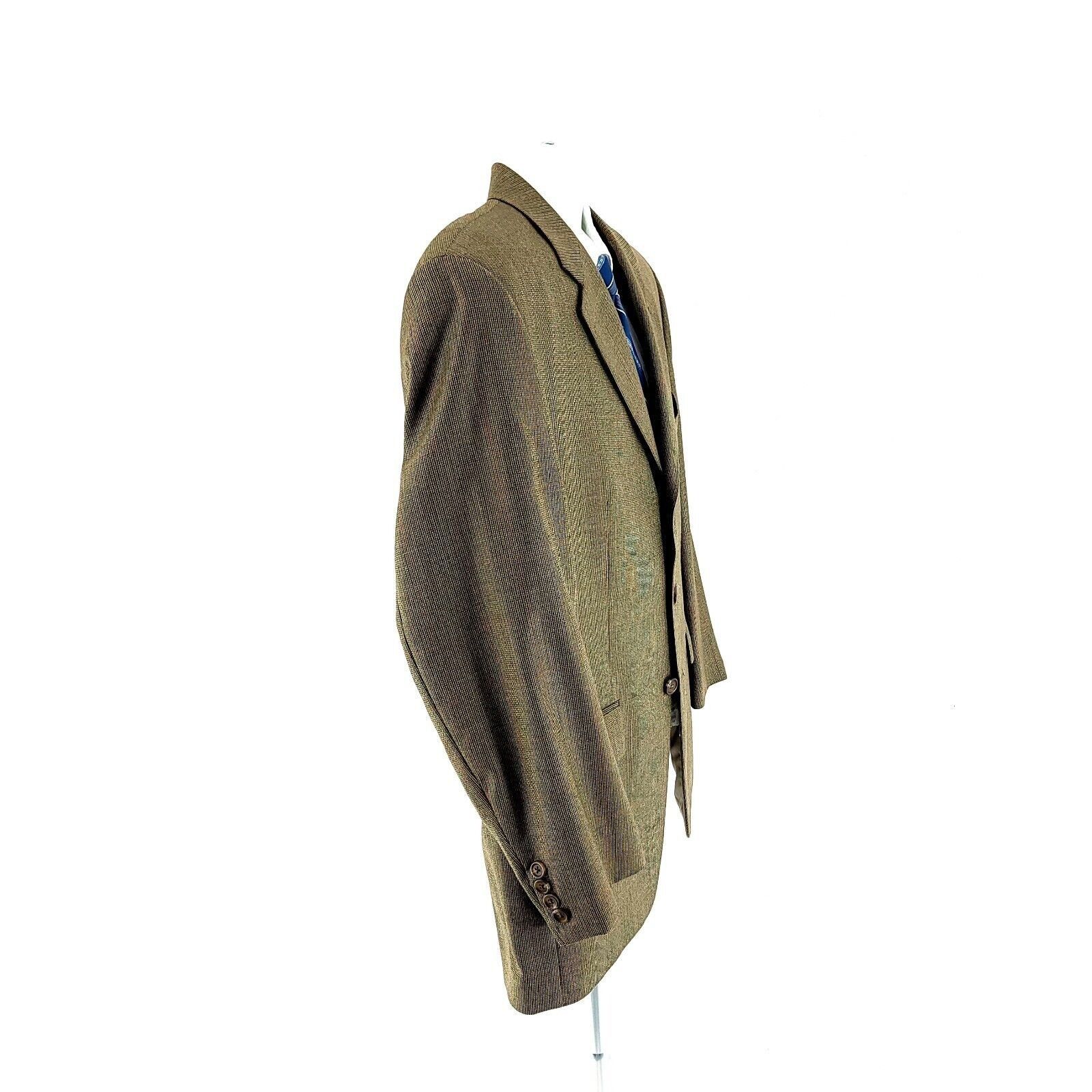 Ralph Lauren Ralph Lauren Wool Silk Tan Green Check W/ Orange Red Windowp Size 42R - 7 Thumbnail
