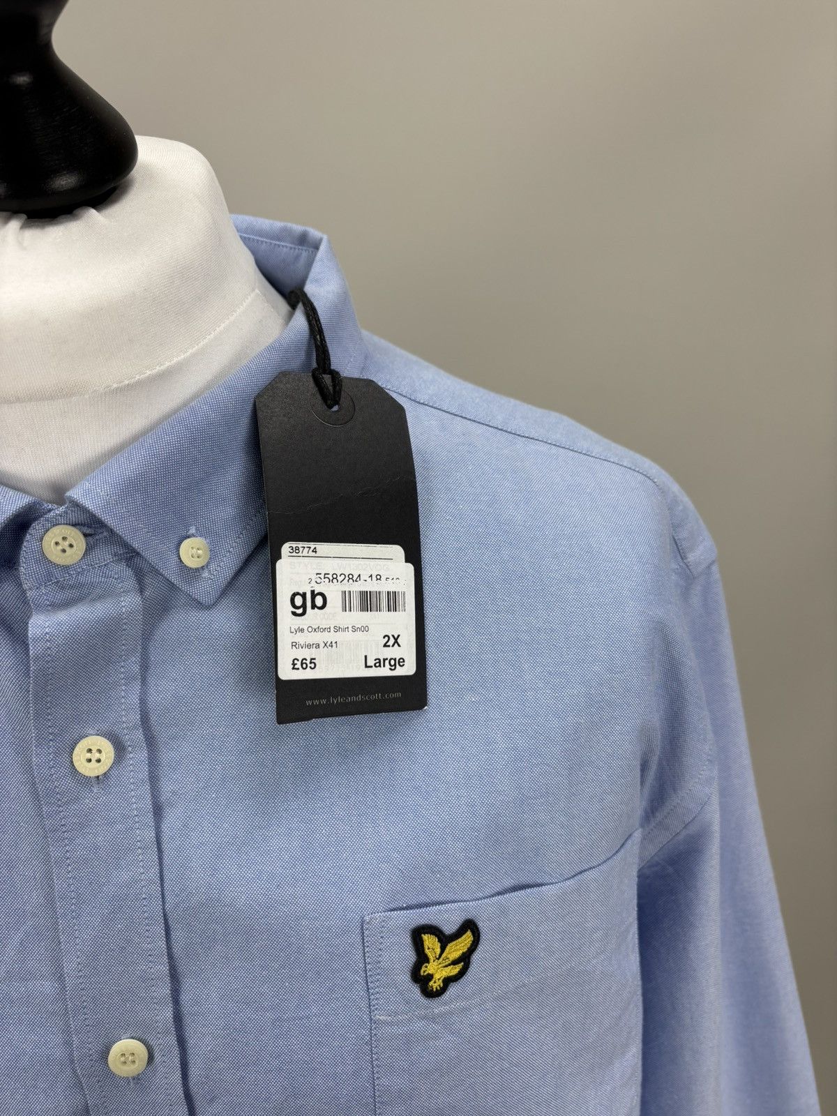 Lyle & Scott Mens shirt Lyle Scott Size XXL Color Blue Size US XXL / EU 58 / 5 - 4 Thumbnail