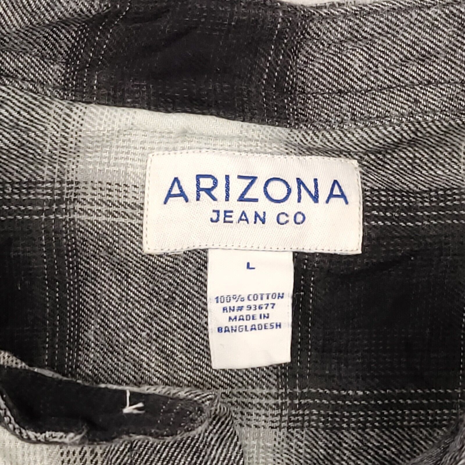 Arizona Jean Co. Arizona Jean Co Tartan Flannel Shirt Mens Size L White Black Size US L / EU 52-54 / 3 - 3 Thumbnail