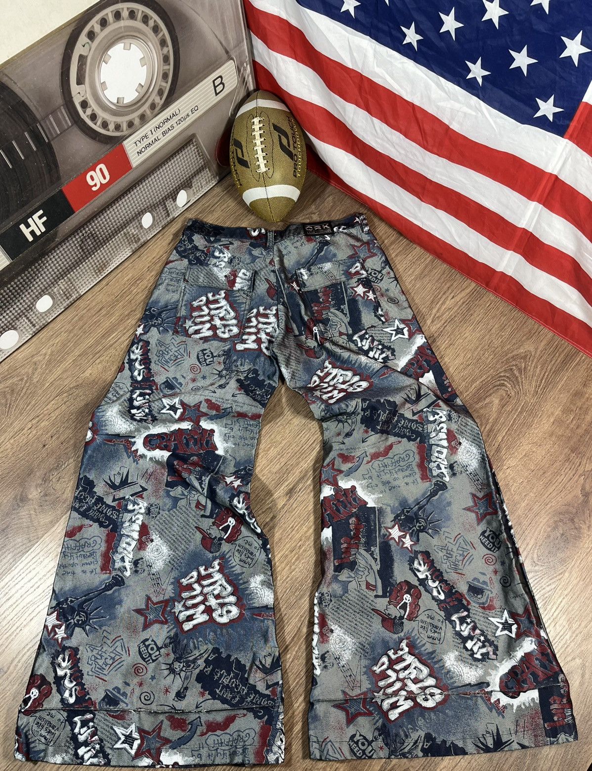 Rap Tees Y2K Wide Leg Graffiti Baggy Skate Vintage Hip Hop Rap Pants Size US 34 / EU 50 - 14 Thumbnail