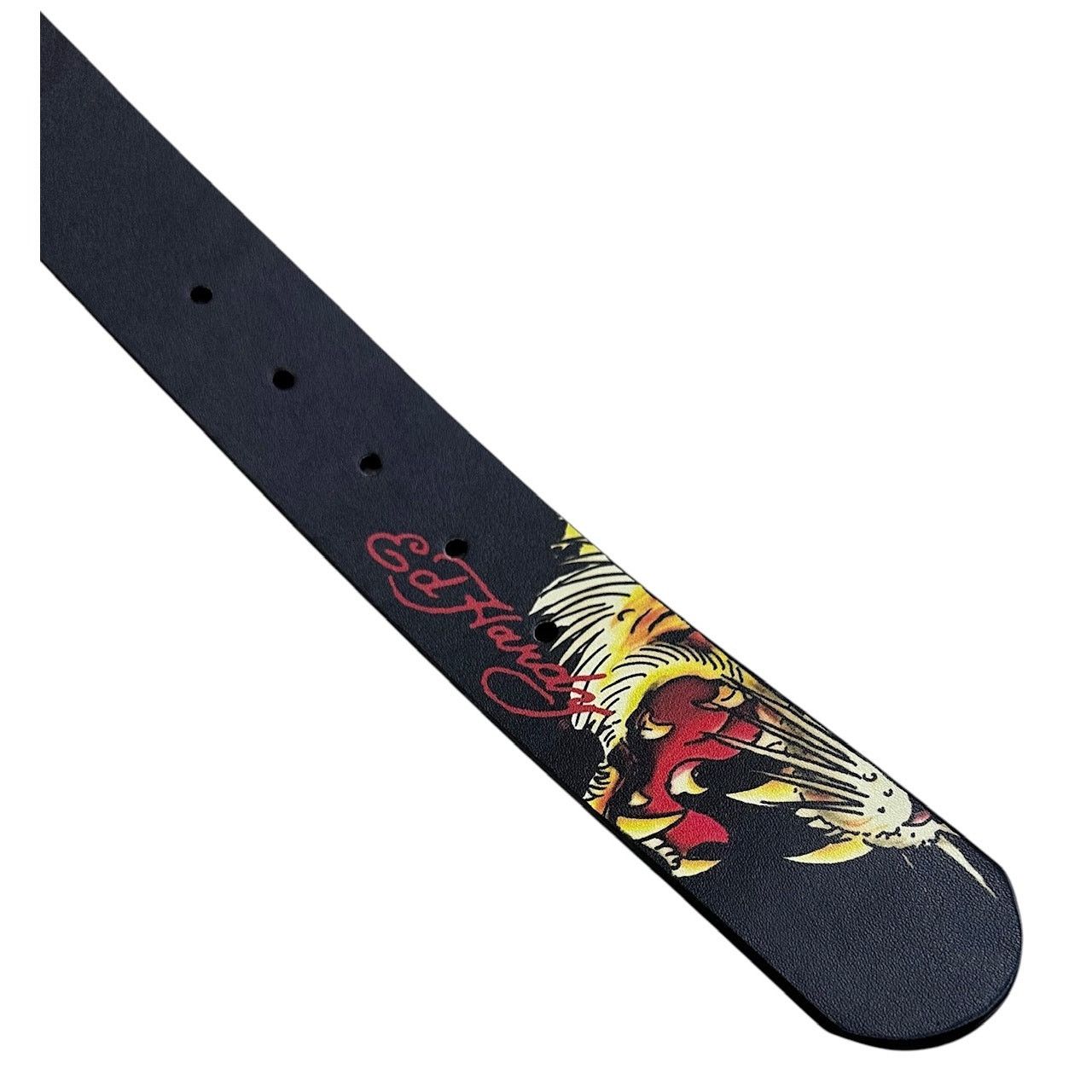Ed Hardy Ed Hardy Men's Dragon and Tiger Print Reversible Black Belt Size 36 - 7 Thumbnail