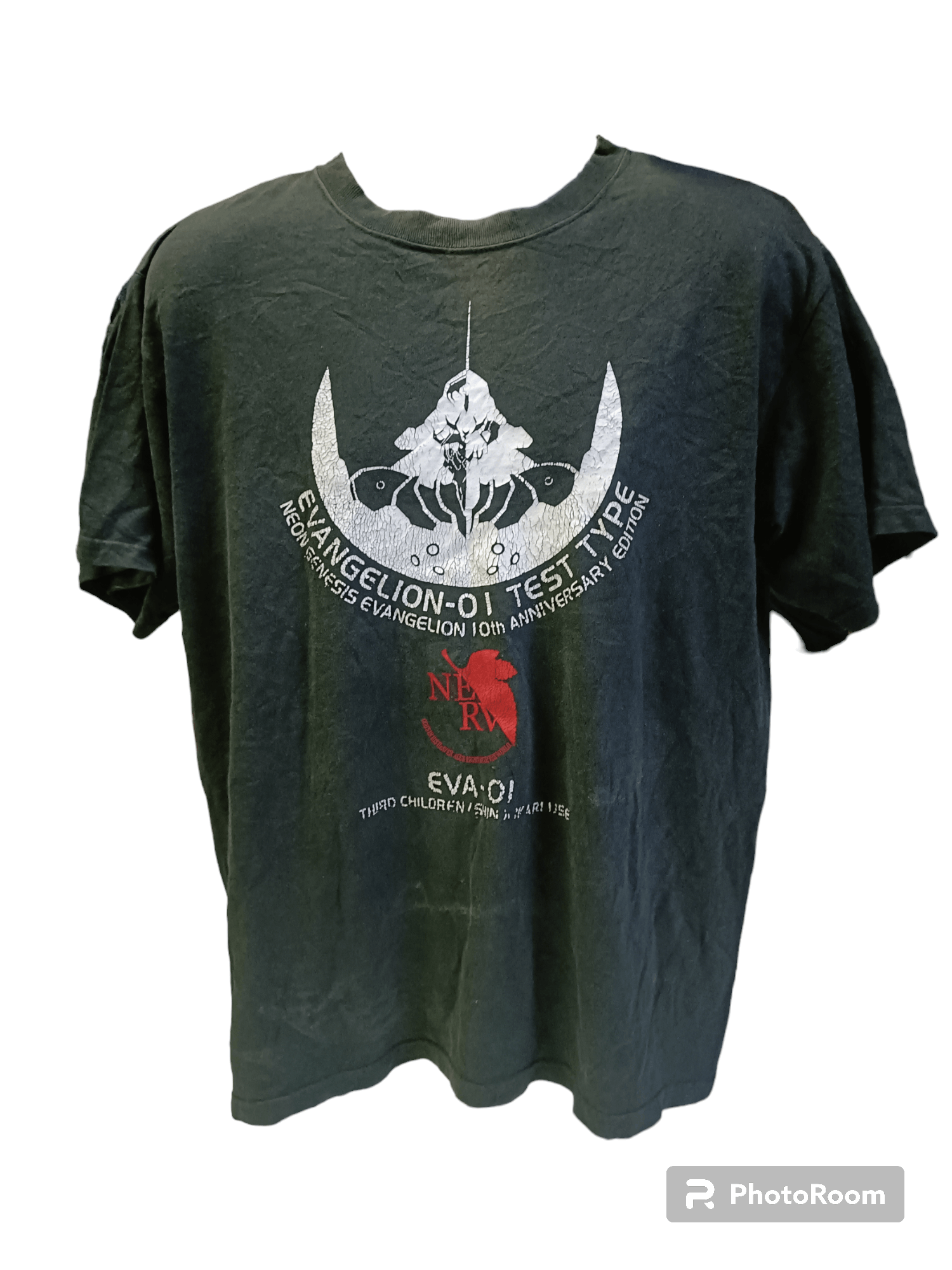 Anime Vintage Evangelion Neon Genesis 10th Anniversary Size US L / EU 52-54 / 3 - 3 Thumbnail