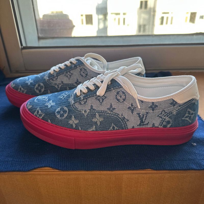 Louis Vuitton Louis Vuitton Denim Trocadero Low Top Sneakers 0079 Size US 9 / EU 42 - 1 Thumbnail