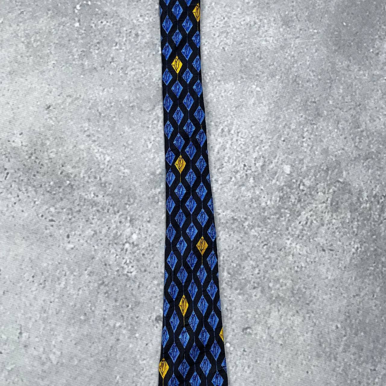 Valentino Vintage Valentino Cravatte Silk Tie Blue/ Yellow Size ONE SIZE - 6 Thumbnail