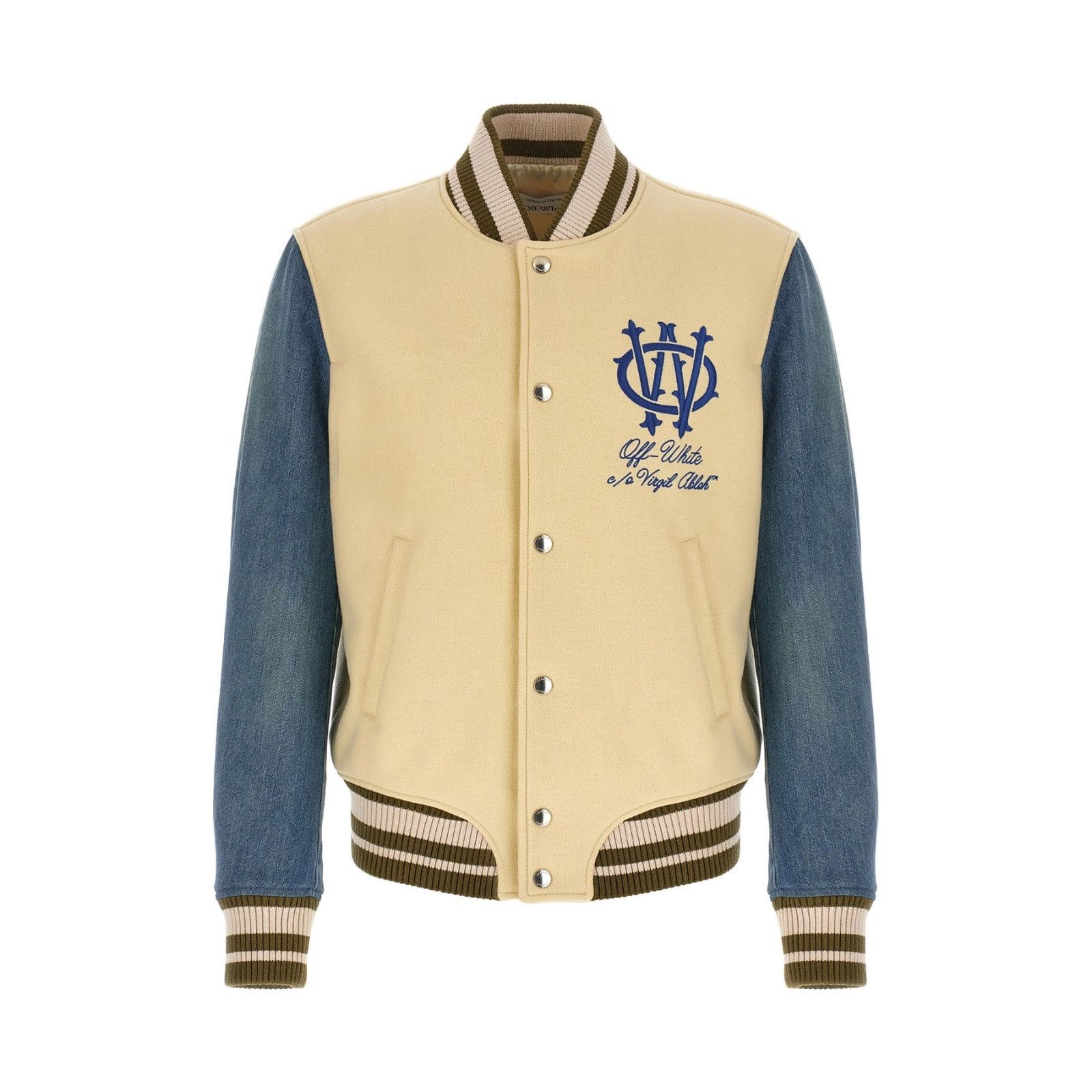 Off-White OFF-WHITE White Denim Jacket New & Authentic (Men's size:S;) Size US S / EU 44-46 / 1 - 1 Thumbnail