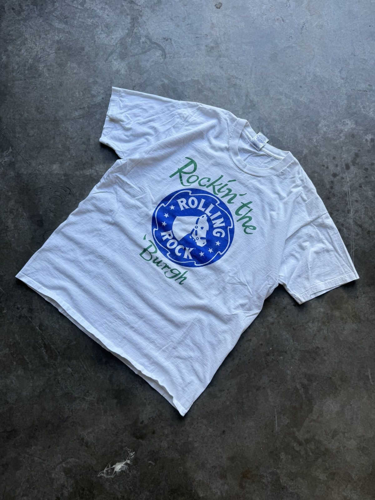 Vintage Vintage 90’s/00’s Rolling Rock Beer Horse Graphic Tee Size US XL / EU 56 / 4 - 1 Thumbnail