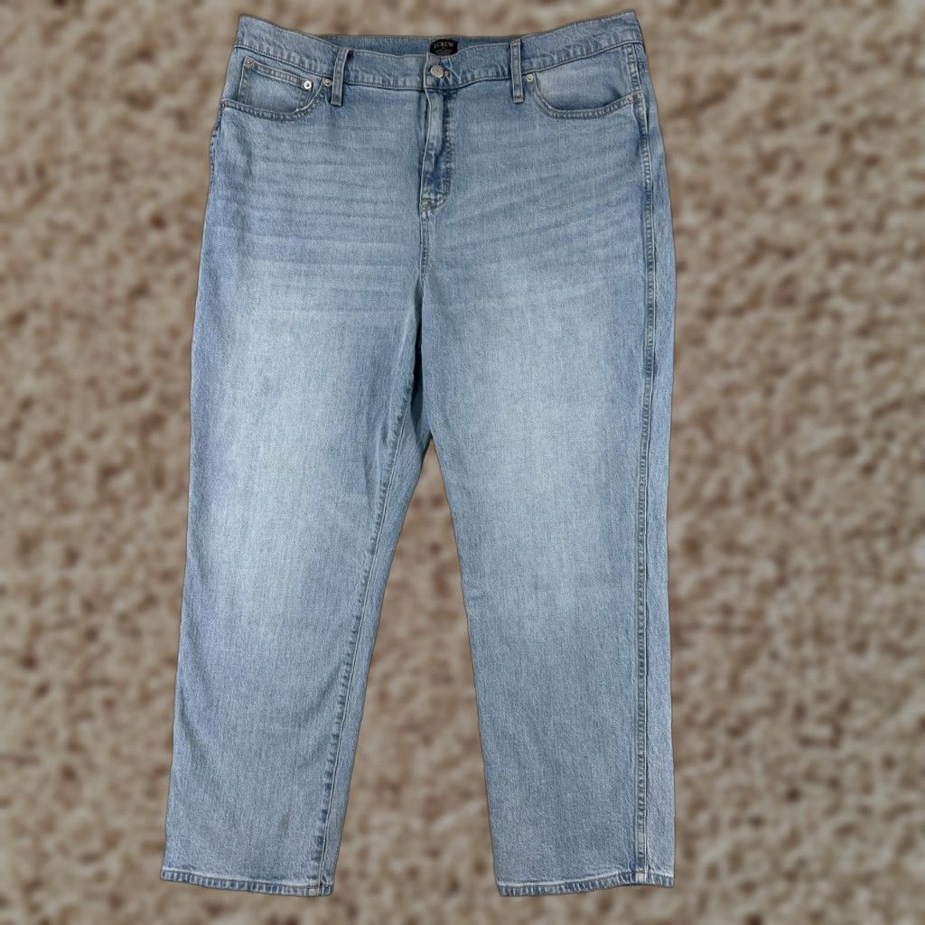 J.Crew J.Crew Women's Blue Denim Jeans - 35 High Rise Straight Fit Cotton Vintage-Inspired 26In Inseam Size 24" / US 00 / IT 34 - 1 Thumbnail