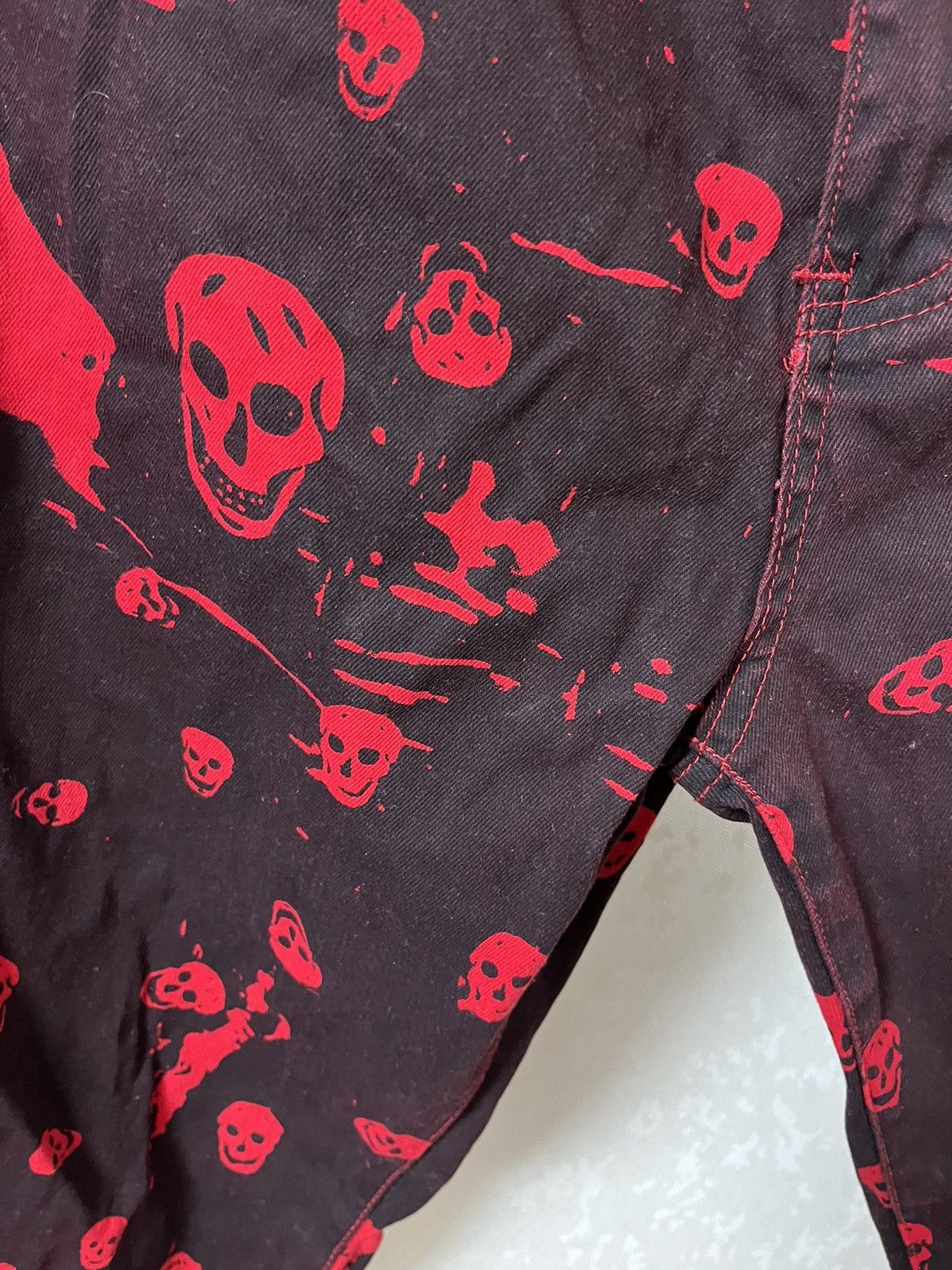 Band Tees × Vintage Avant Garde Crazy Design Skulls Rock y2k Jeans Size US 36 / EU 52 - 7 Thumbnail