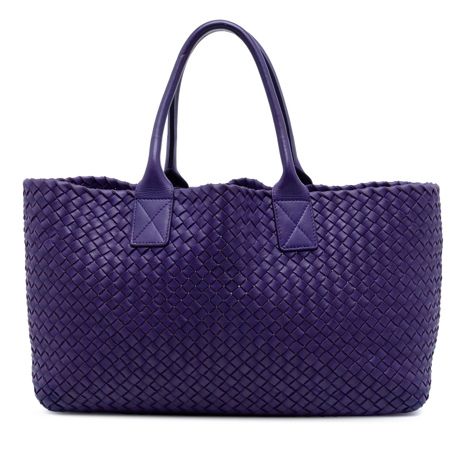 Bottega Veneta Medium Lambskin Intreccio Cabat Tote Size ONE SIZE - 1 Thumbnail