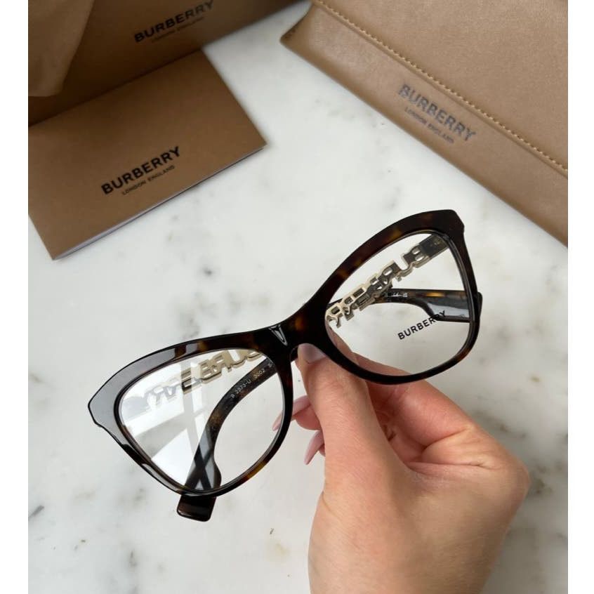 image of New Burberry Be2373U Angelica Brown Cat Eye Eyeglasses, Women's