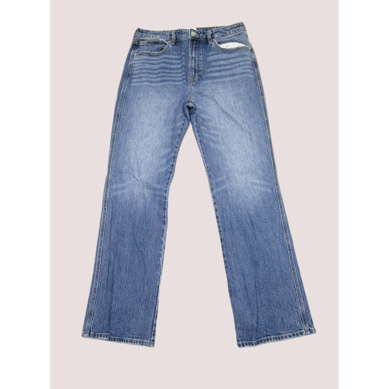 Vintage Kancan Jeans Women 32x32 Light Blue High Rise Straight Denim 5-Pocket Logo Hipster School Size 24" / US 00 / IT 34 - 1 Thumbnail