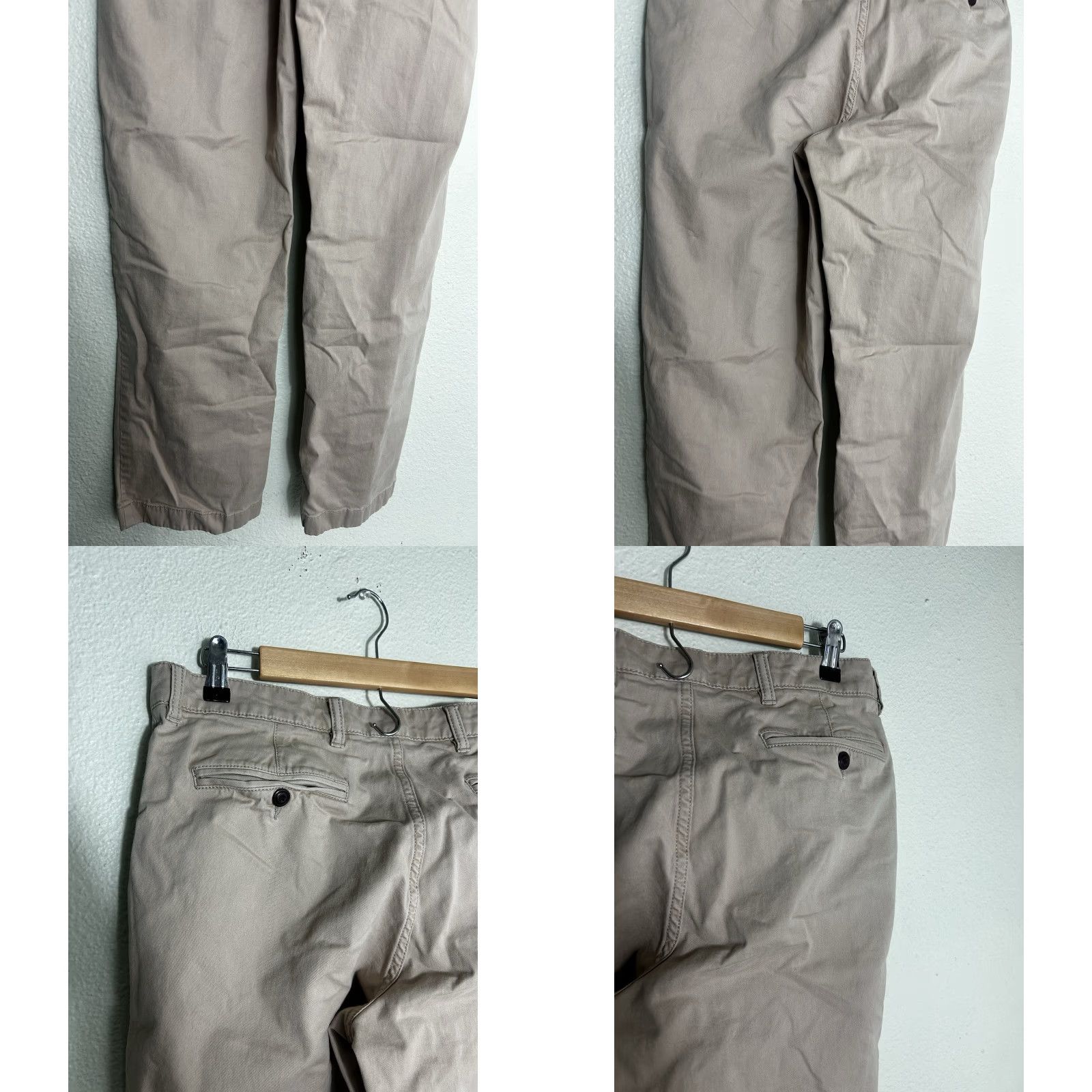 Vintage LL Bean Pants Mens 32x31 Beige Chino Classic Fit Straight Leg 509409 Size US 32 / EU 48 - 8 Thumbnail